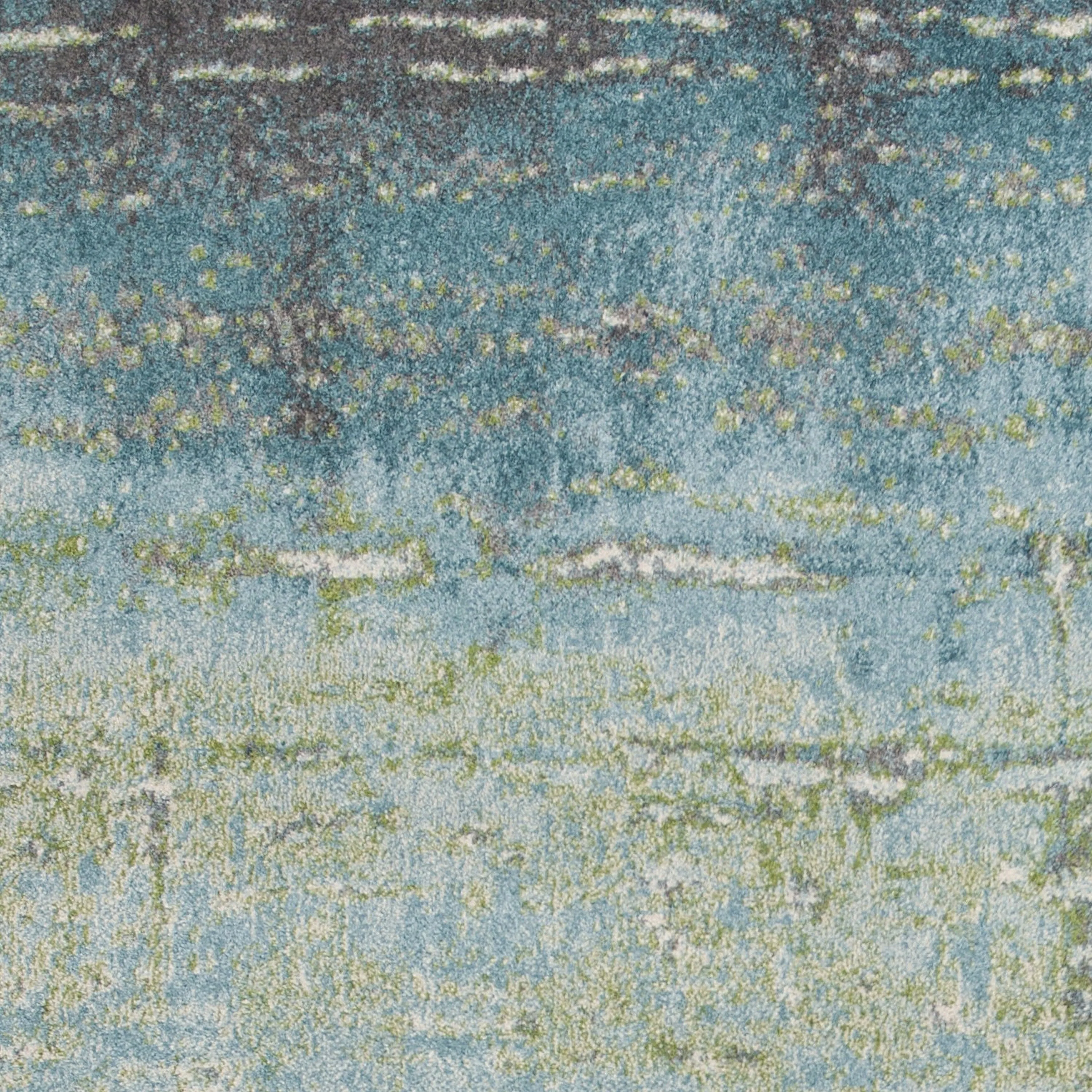 Domani Ocean Blue/Green Abstract Ombre Rug