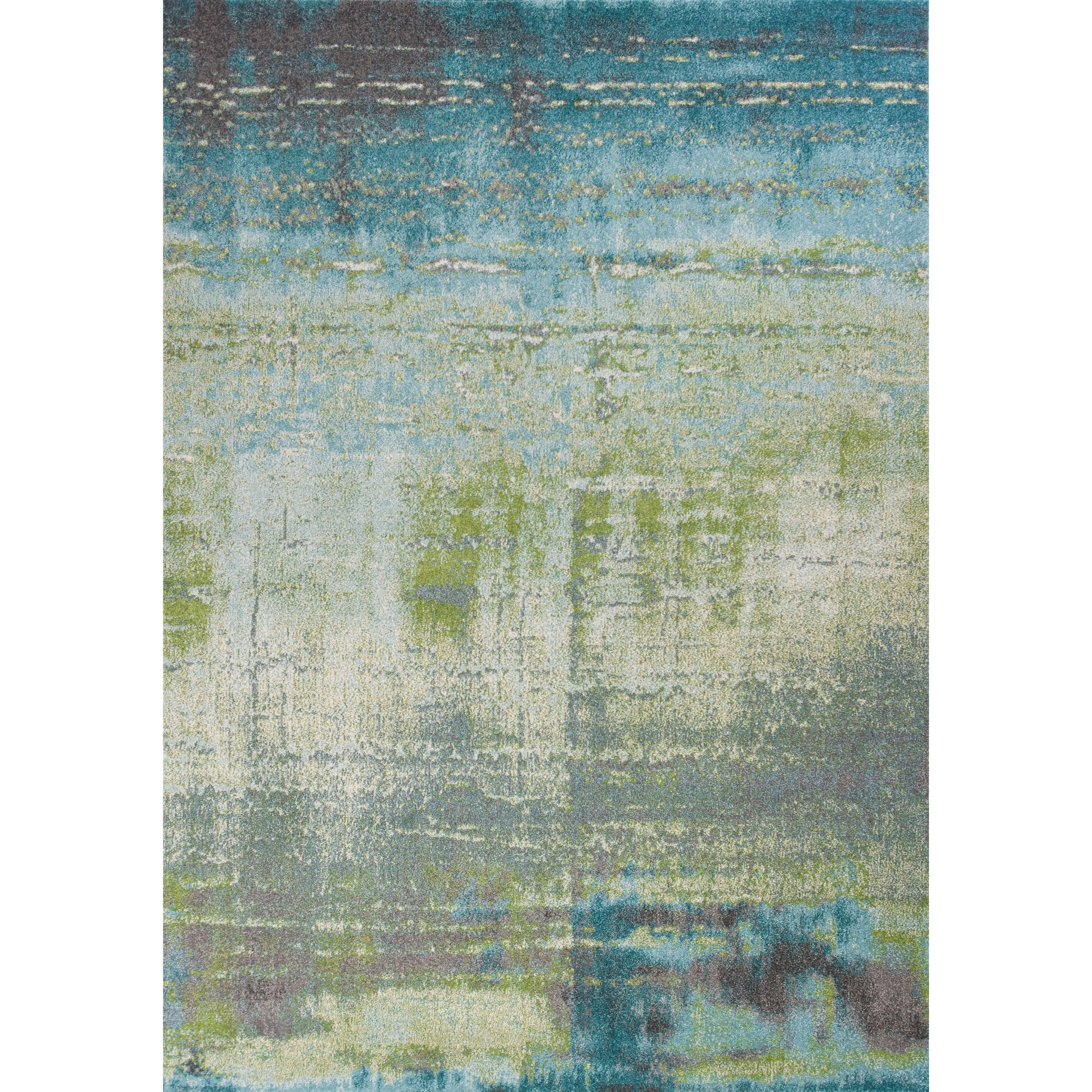 Domani Ocean Blue/Green Abstract Ombre Rug