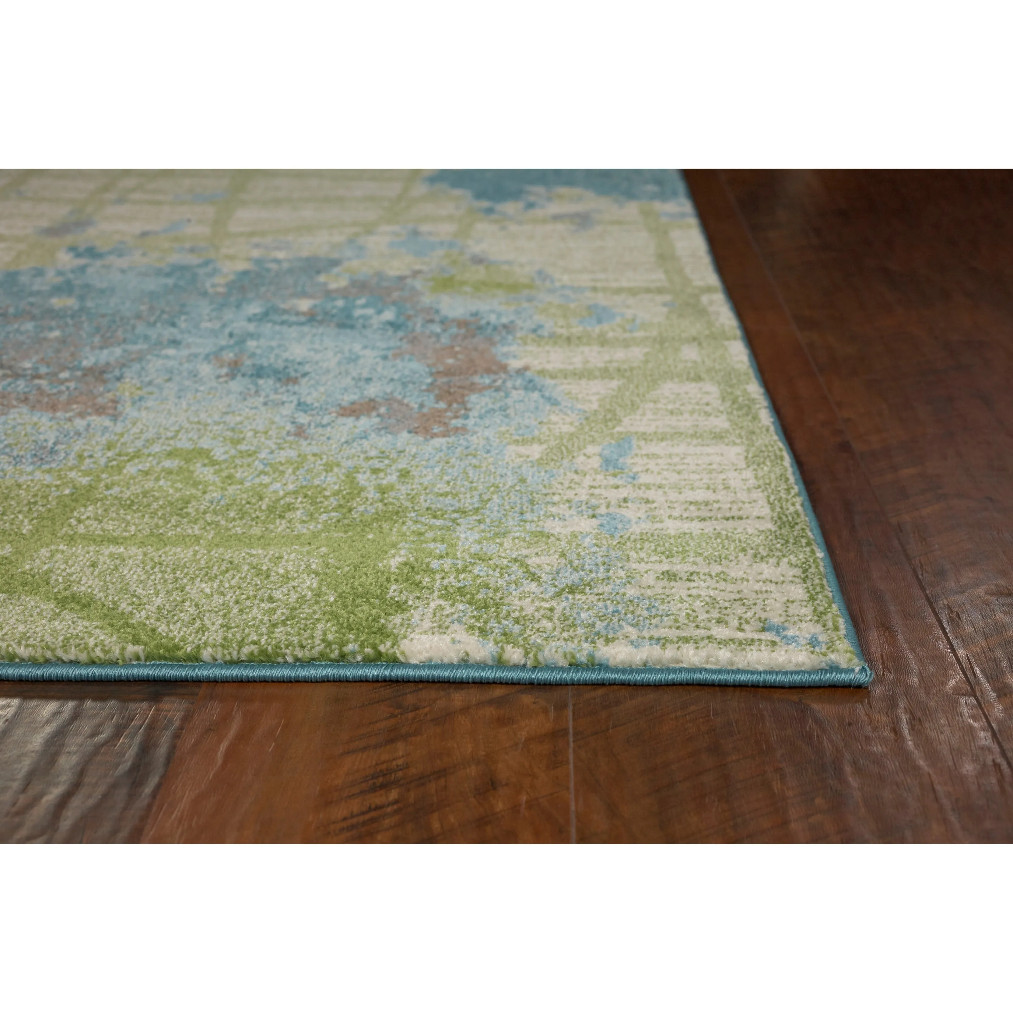 Domani Ocean Blue/Green Abstract Ombre Rug