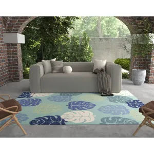 Domani Trails Tropical Blues Indoor / Outdoor Rug