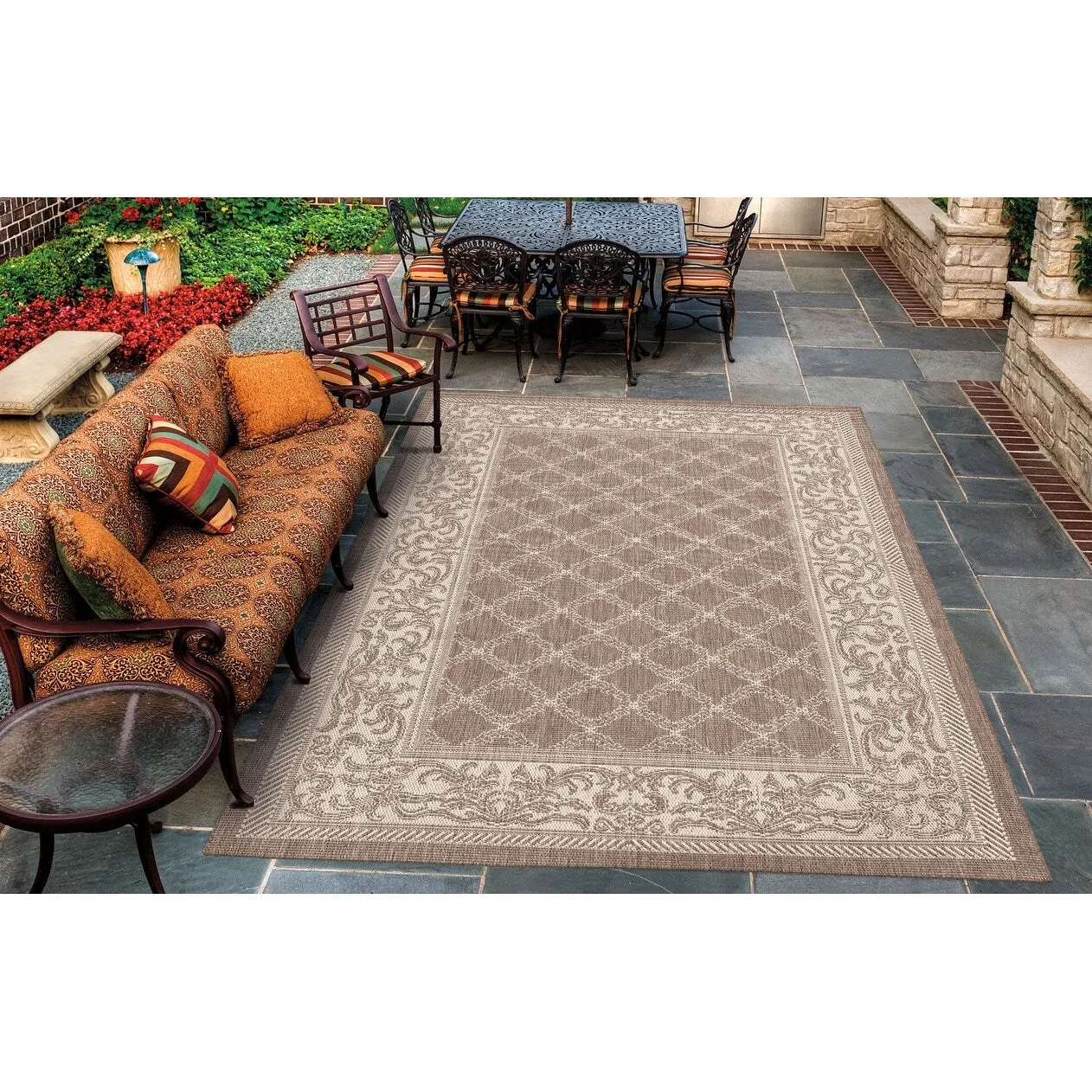 Dream Decor Rugs Pergola Garden Trellis Indoor Outdoor Area Rug