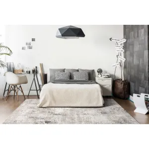 Dynamic Rugs Ivory/Grey Norma Polyester & Polypropylene Area Rug