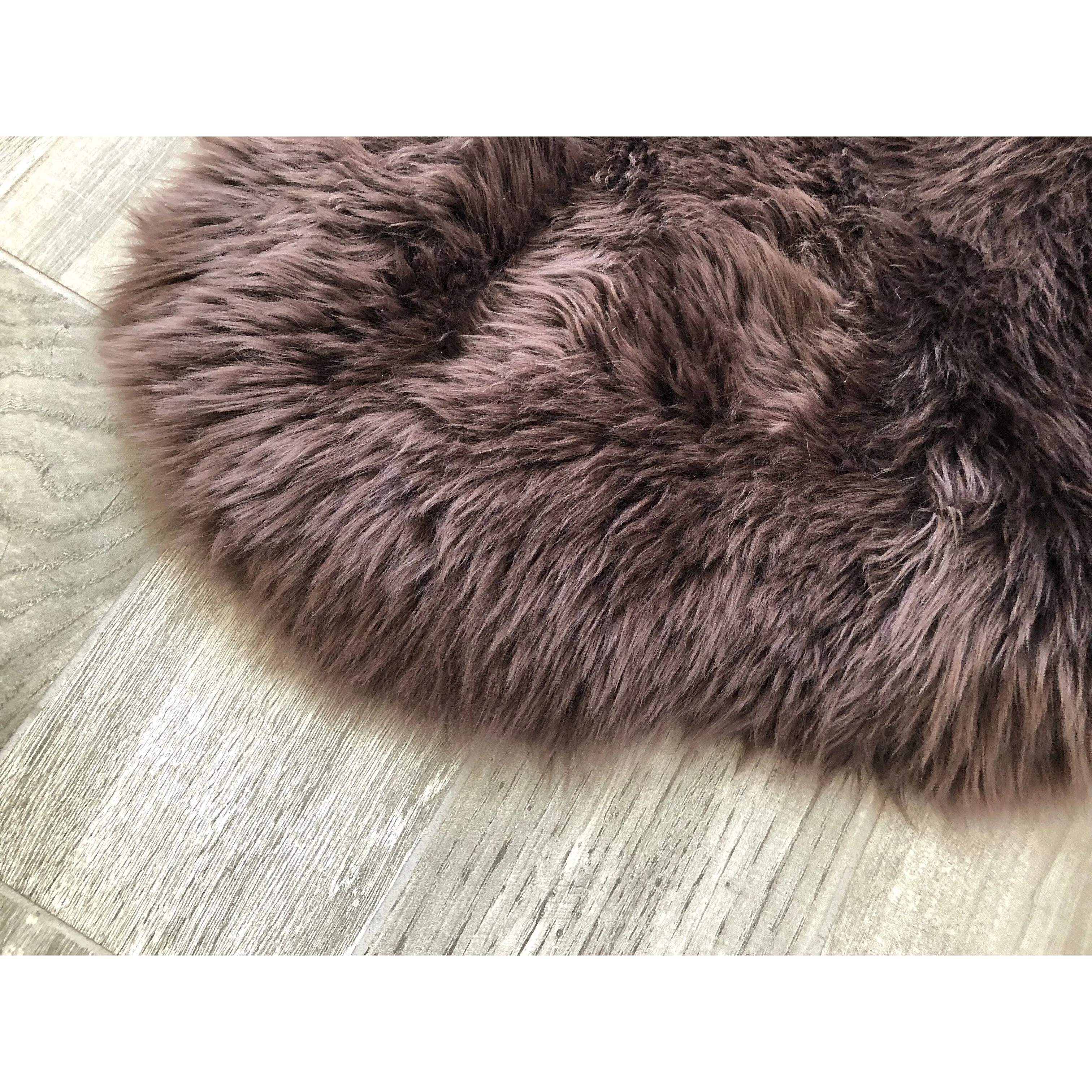 Dynasty Natural 2-Pelt Luxury Long Wool Sheepskin Shag Rug