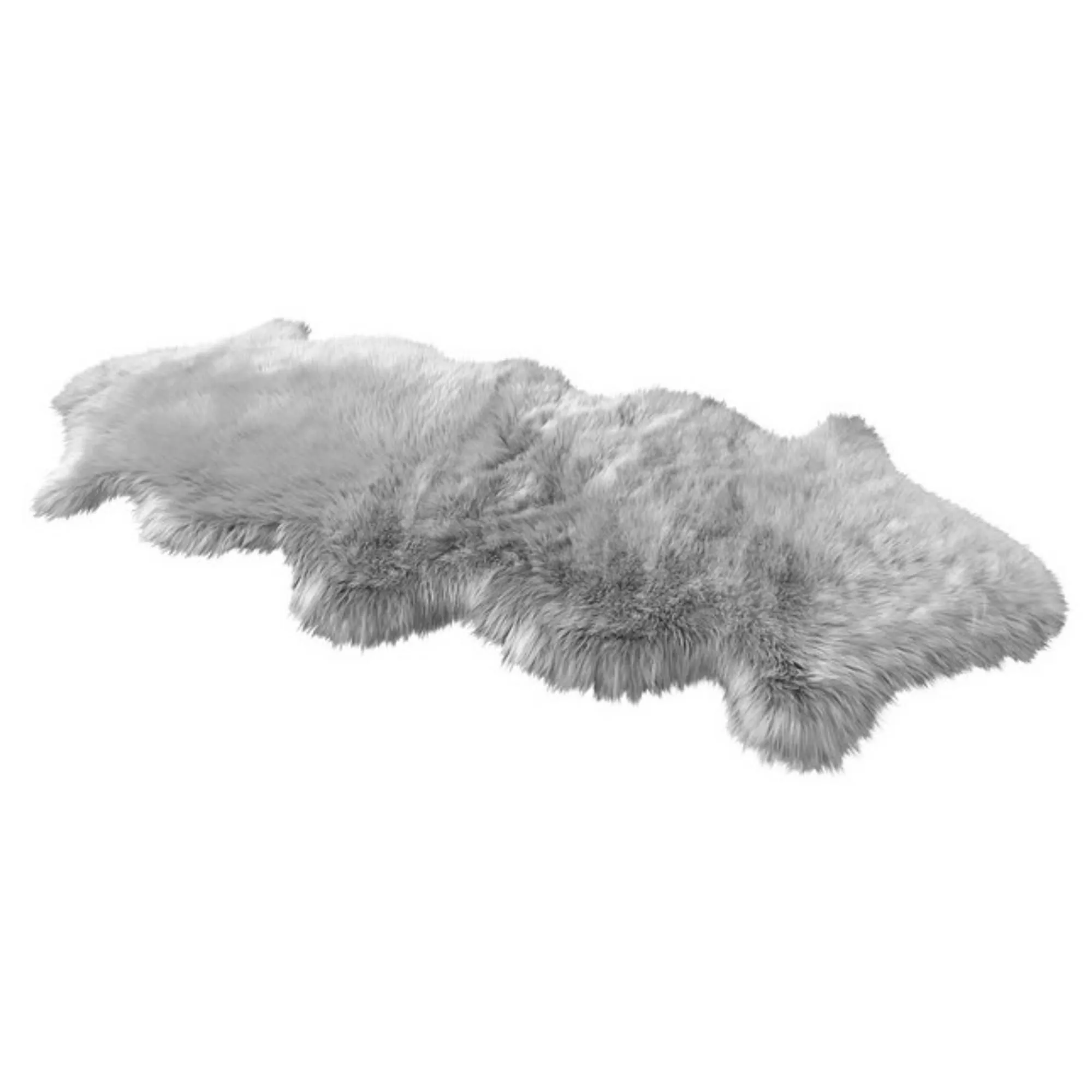 Dynasty Natural 2-Pelt Luxury Long Wool Sheepskin Shag Rug