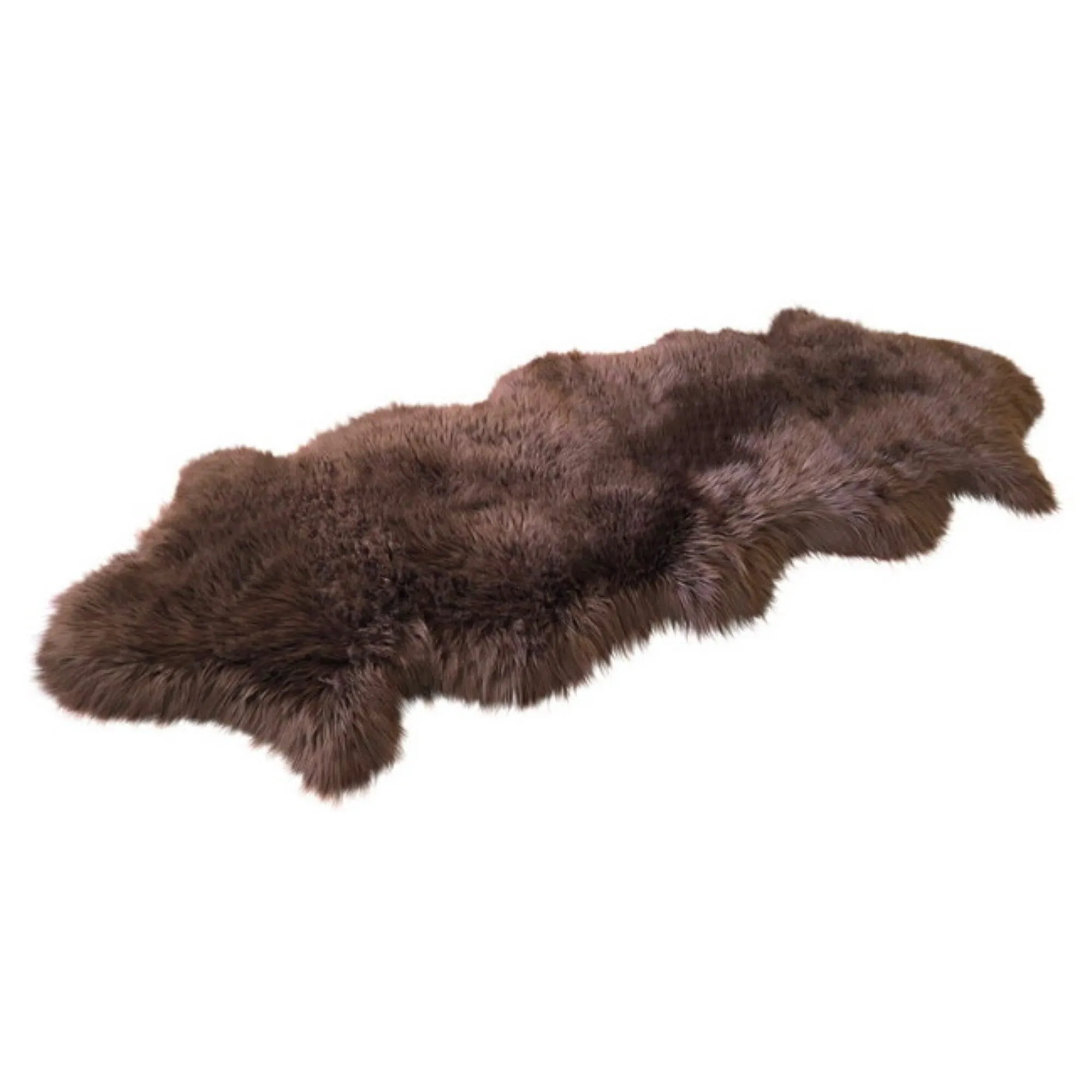 Dynasty Natural 2-Pelt Luxury Long Wool Sheepskin Shag Rug