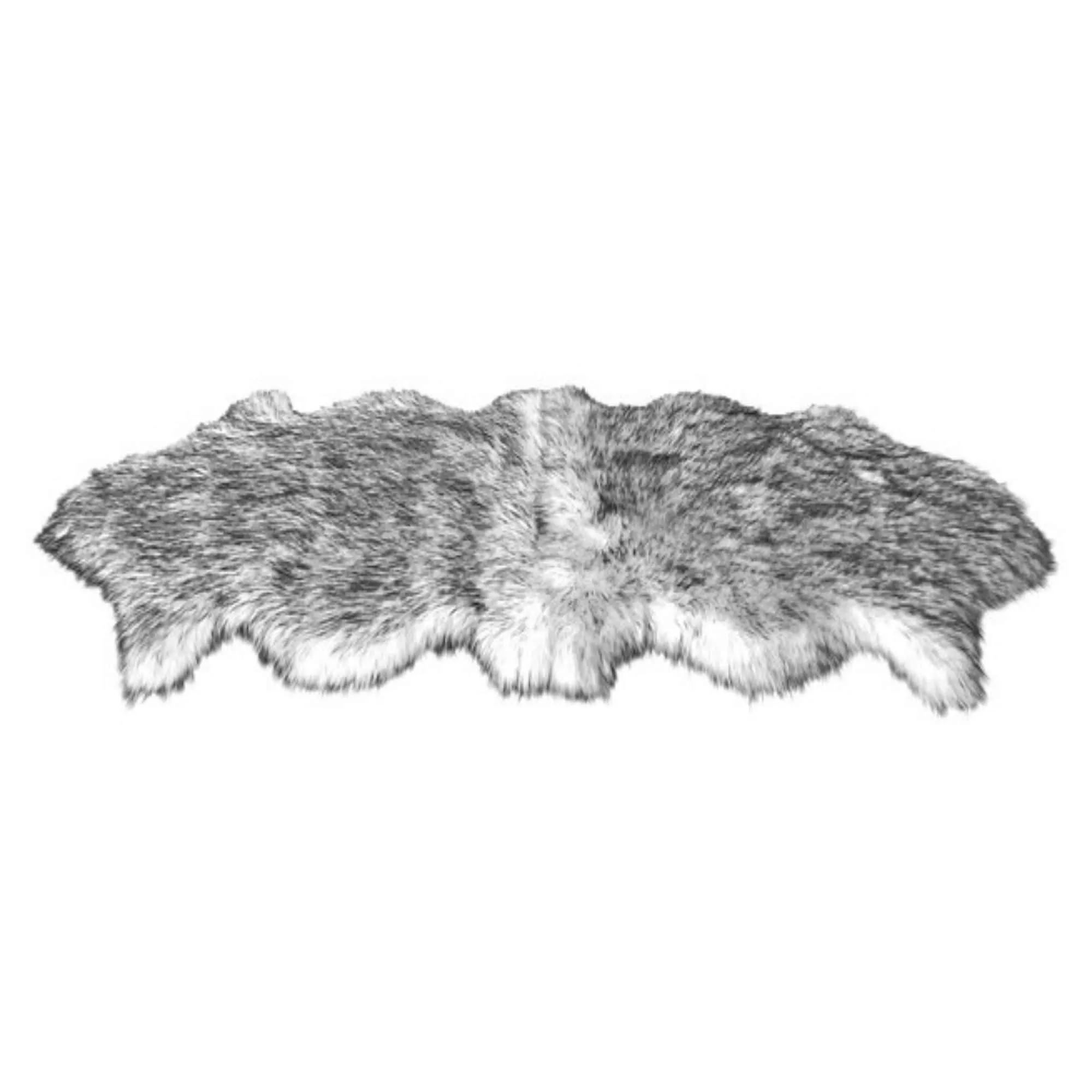 Dynasty Natural 2-Pelt Luxury Long Wool Sheepskin Shag Rug