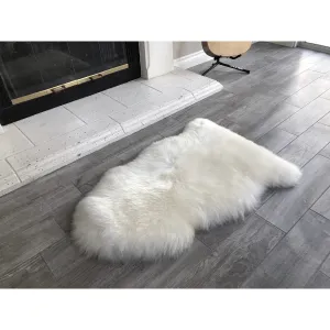 Dynasty Natural Single Pelt Luxury Long Wool Sheepskin Shag Rug