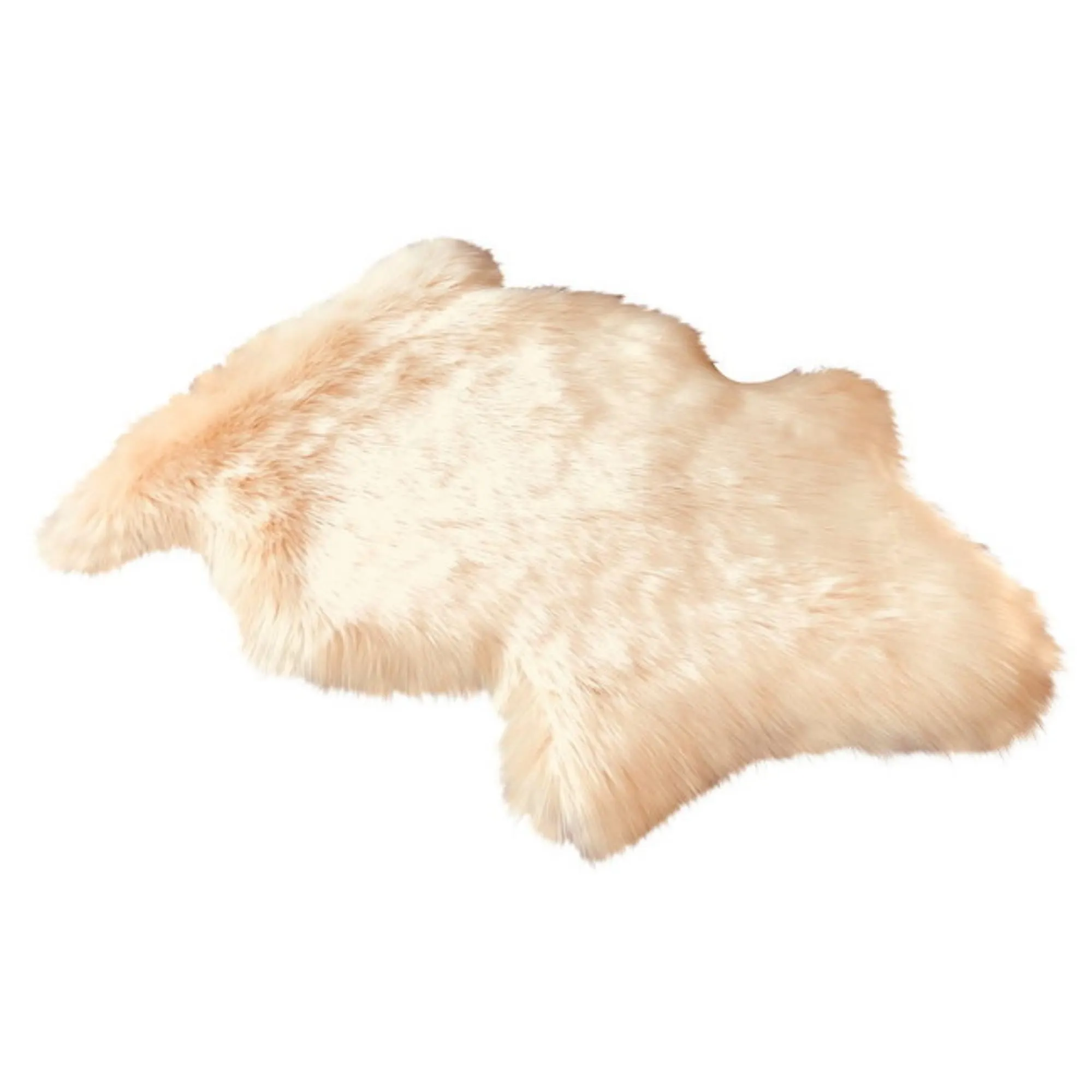 Dynasty Natural Single Pelt Luxury Long Wool Sheepskin Shag Rug