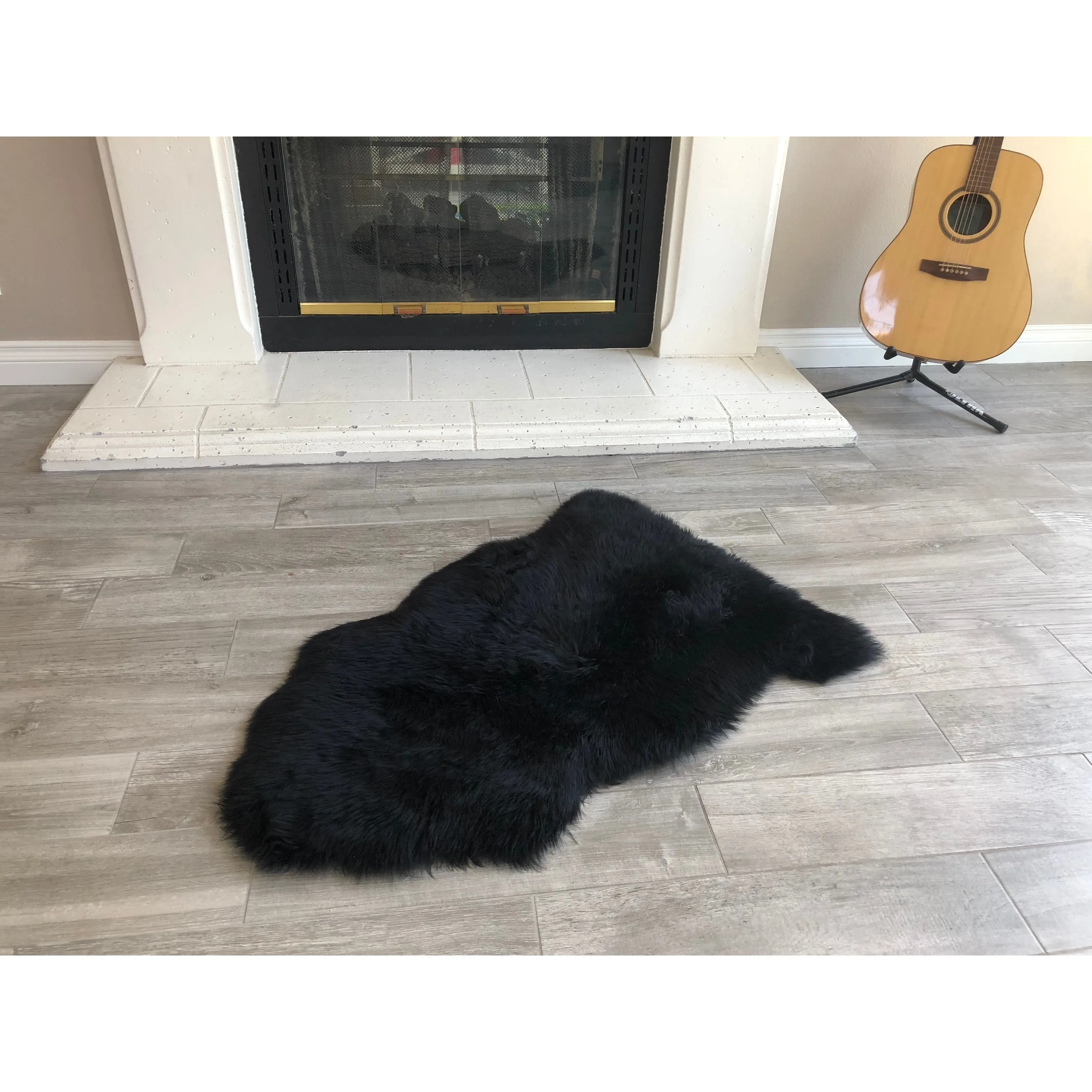 Dynasty Natural Single Pelt Luxury Long Wool Sheepskin Shag Rug