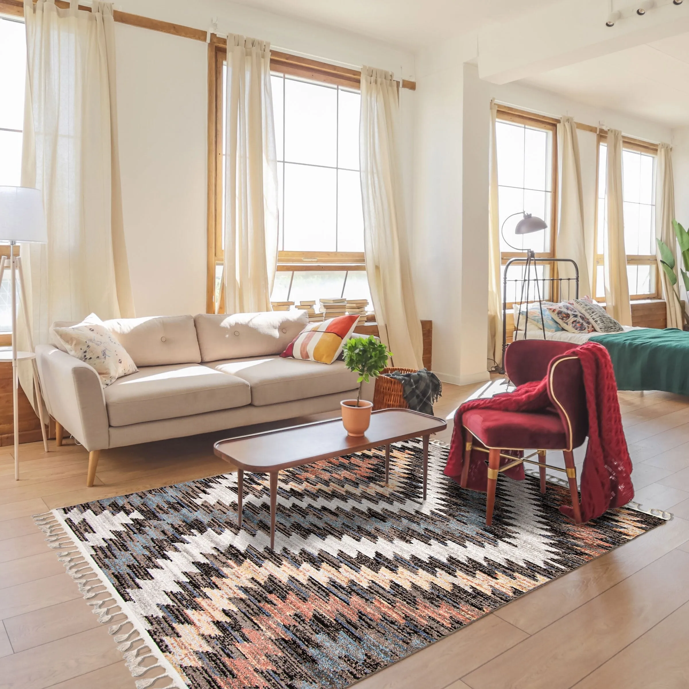 ECARPETGALLERY Kybella Sun Bohemian & Eclectic Rug