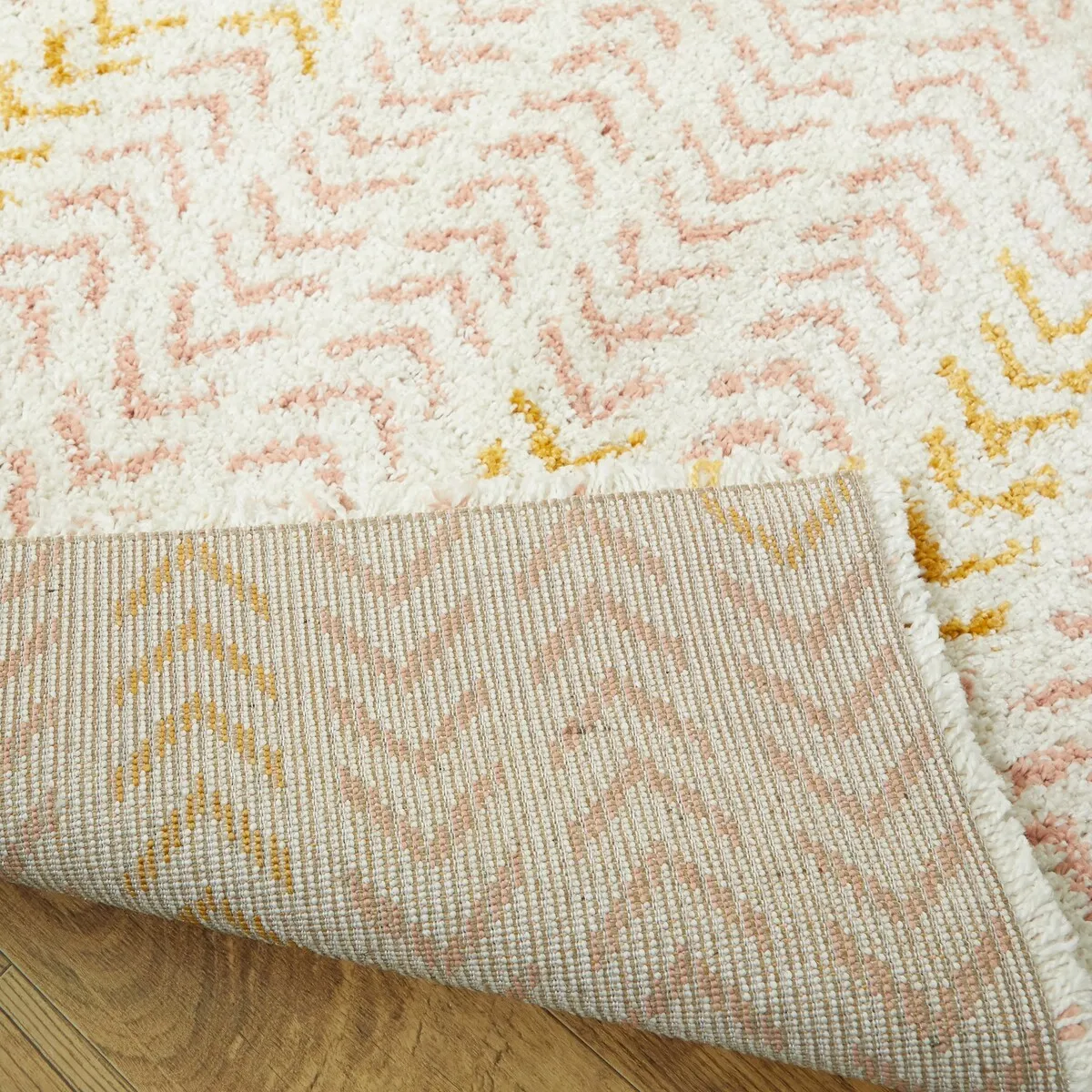 Elena Abstract Stripe Shag Area Rug