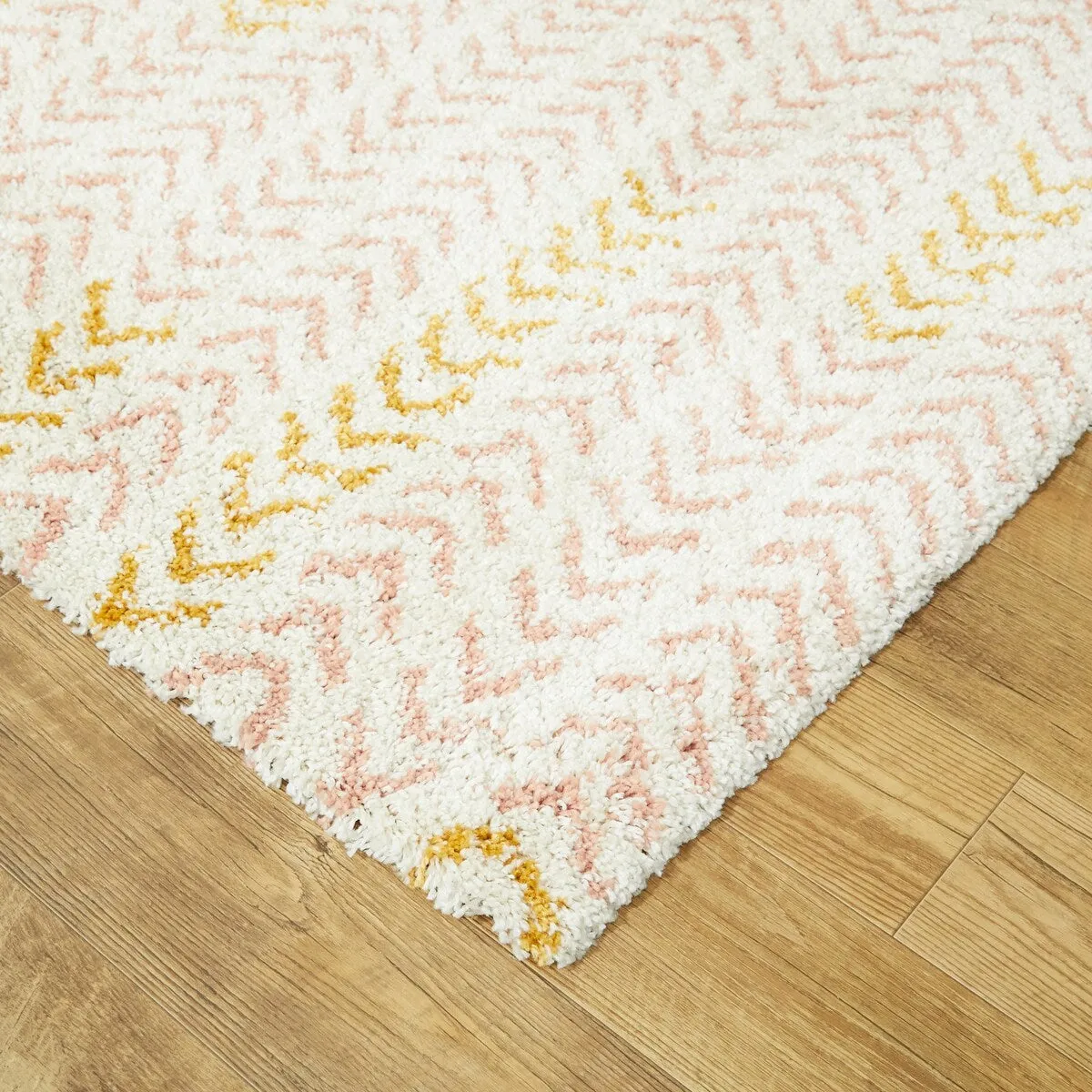 Elena Abstract Stripe Shag Area Rug