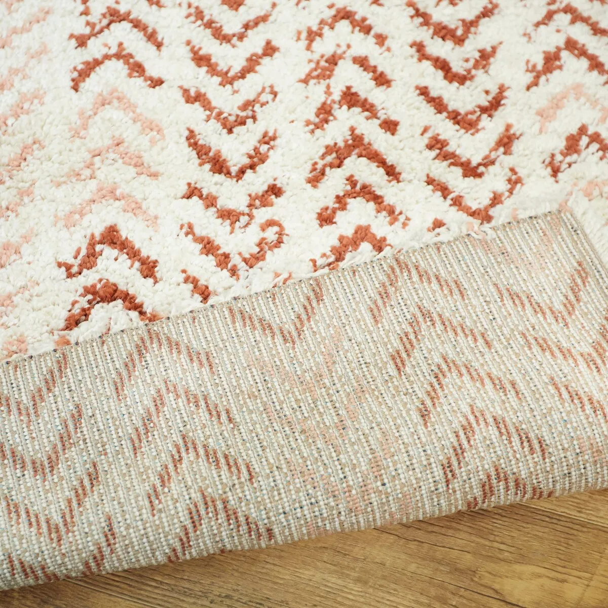 Elena Abstract Stripe Shag Area Rug