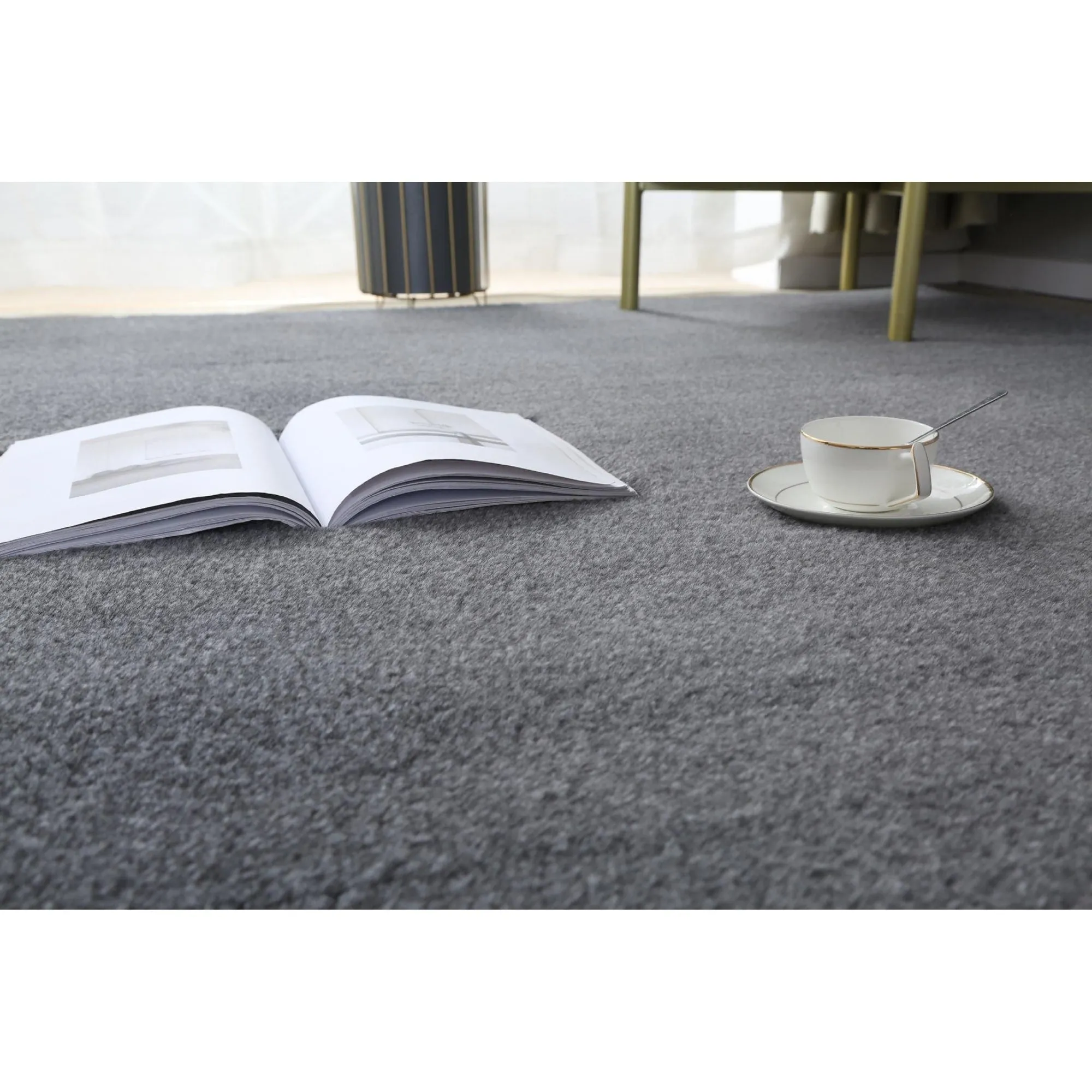 Emma Collection Thick Solid Color Area Rug