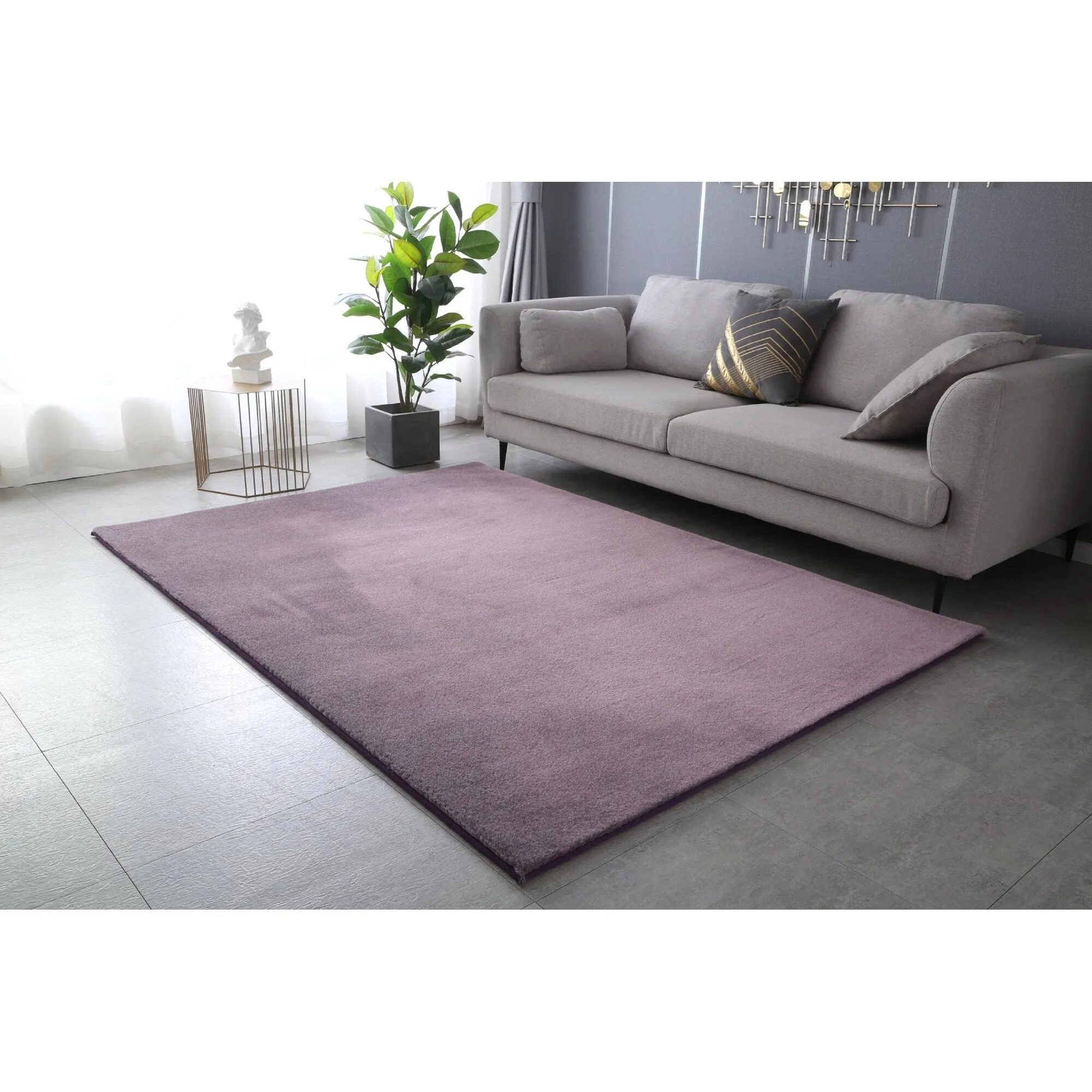 Emma Collection Thick Solid Color Area Rug