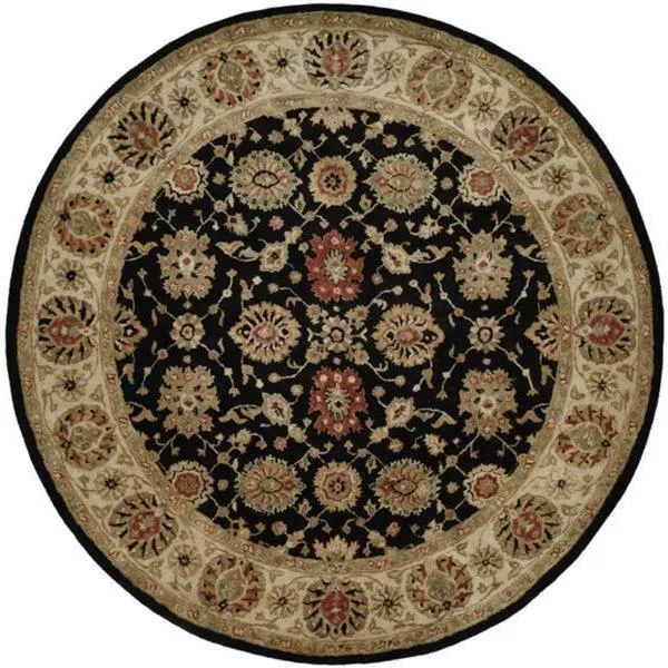 Empire Black/Ivory Wool Hand-tufted Area Rug