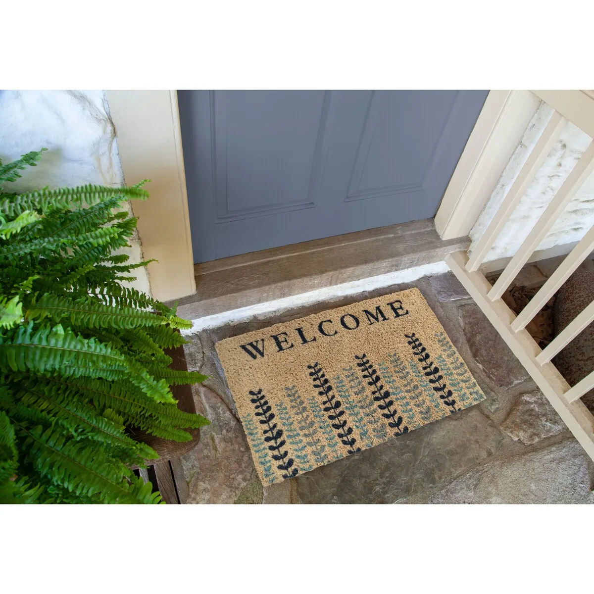 Entryways Eucalyptus Handwoven Coconut Fiber Doormat