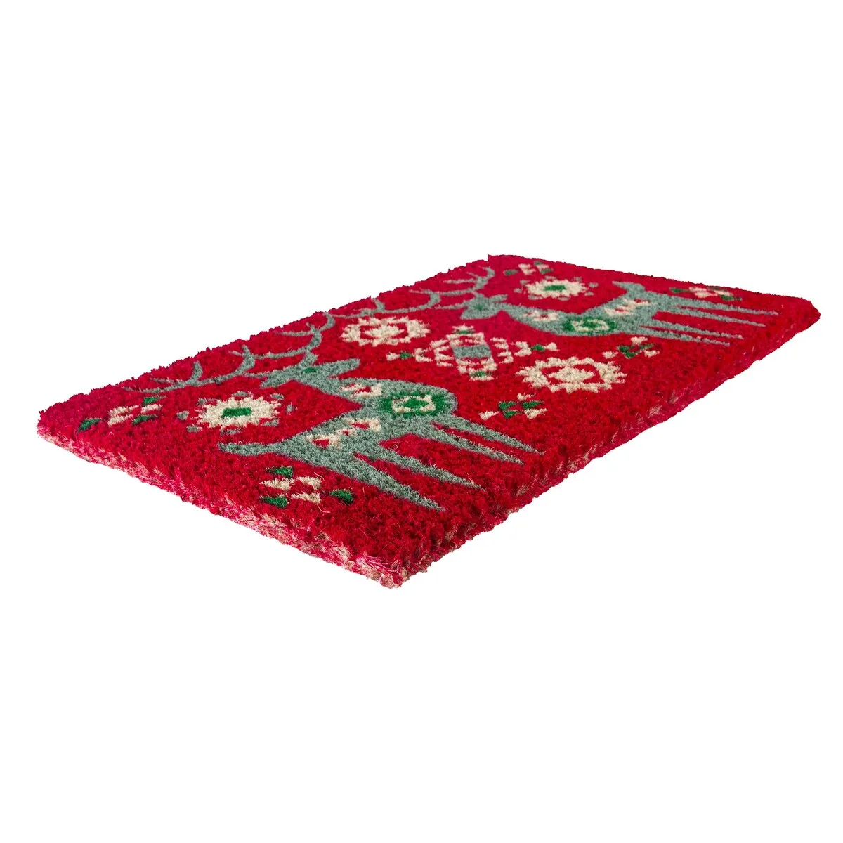 Entryways Nordic Reindeer Handwoven Coconut Fiber Doormat