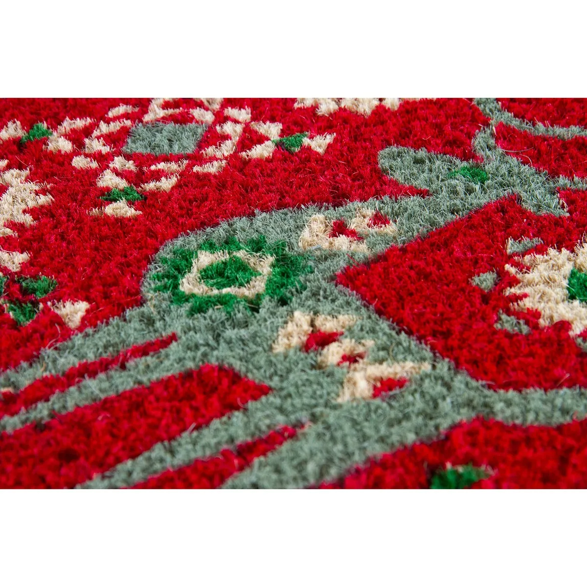 Entryways Nordic Reindeer Handwoven Coconut Fiber Doormat