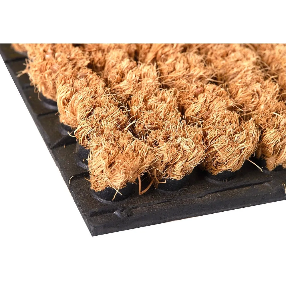 Envelor Coir Cluster Rubber Backing Entrance Mat Welcome Doormat. 18 x 30