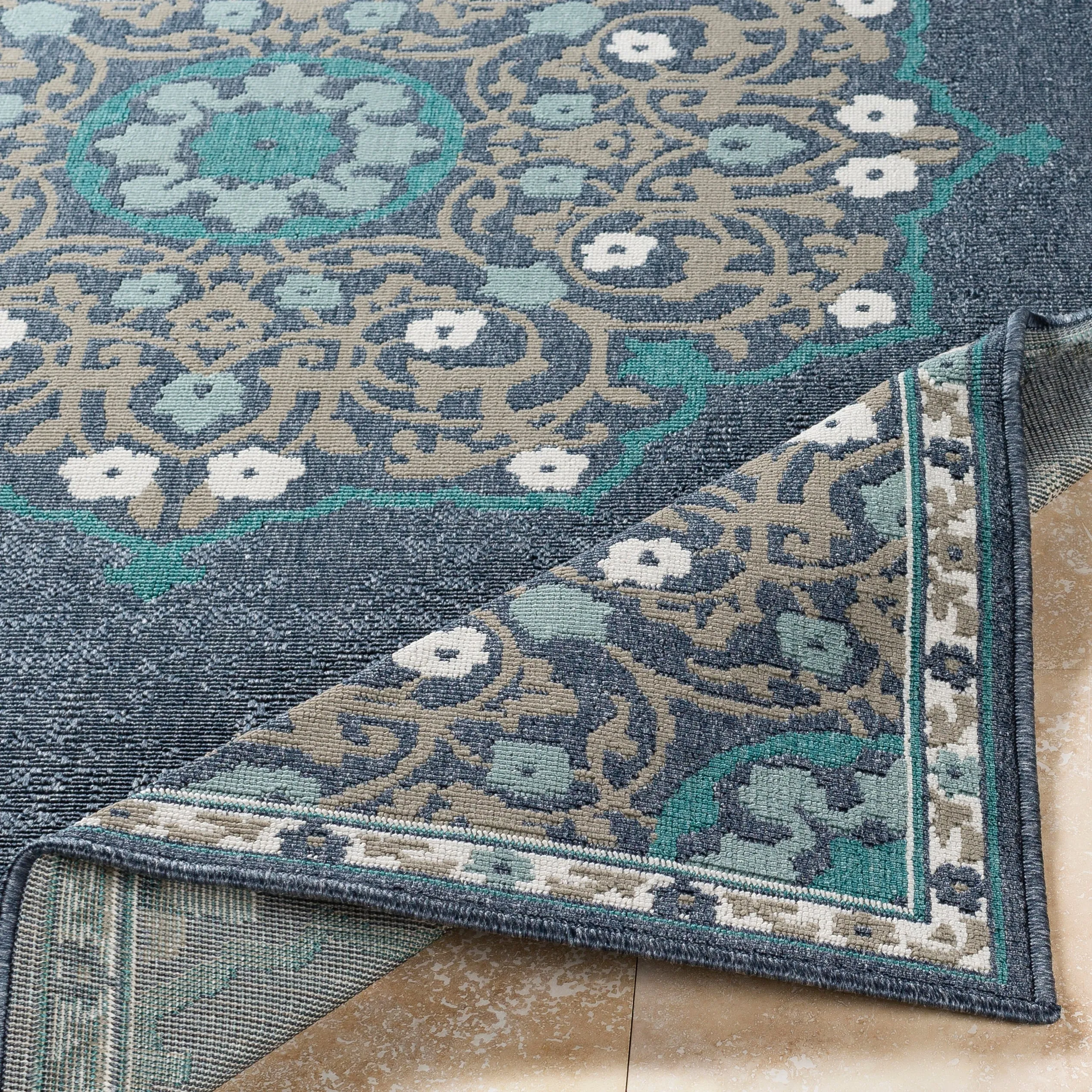 Erminio Medallion Indoor/ Outdoor Area Rug - 7'3 Round