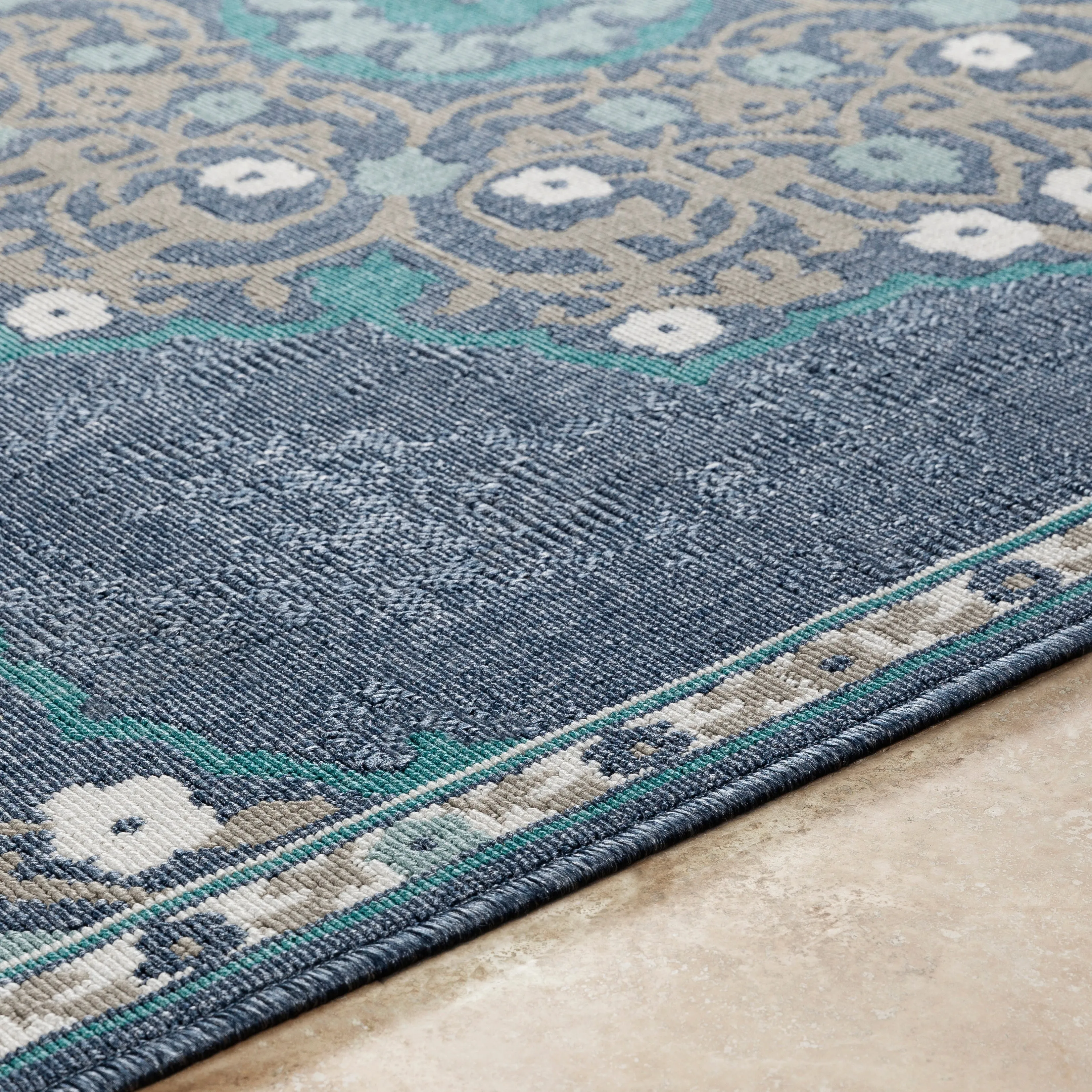 Erminio Medallion Indoor/ Outdoor Area Rug - 7'3 Round