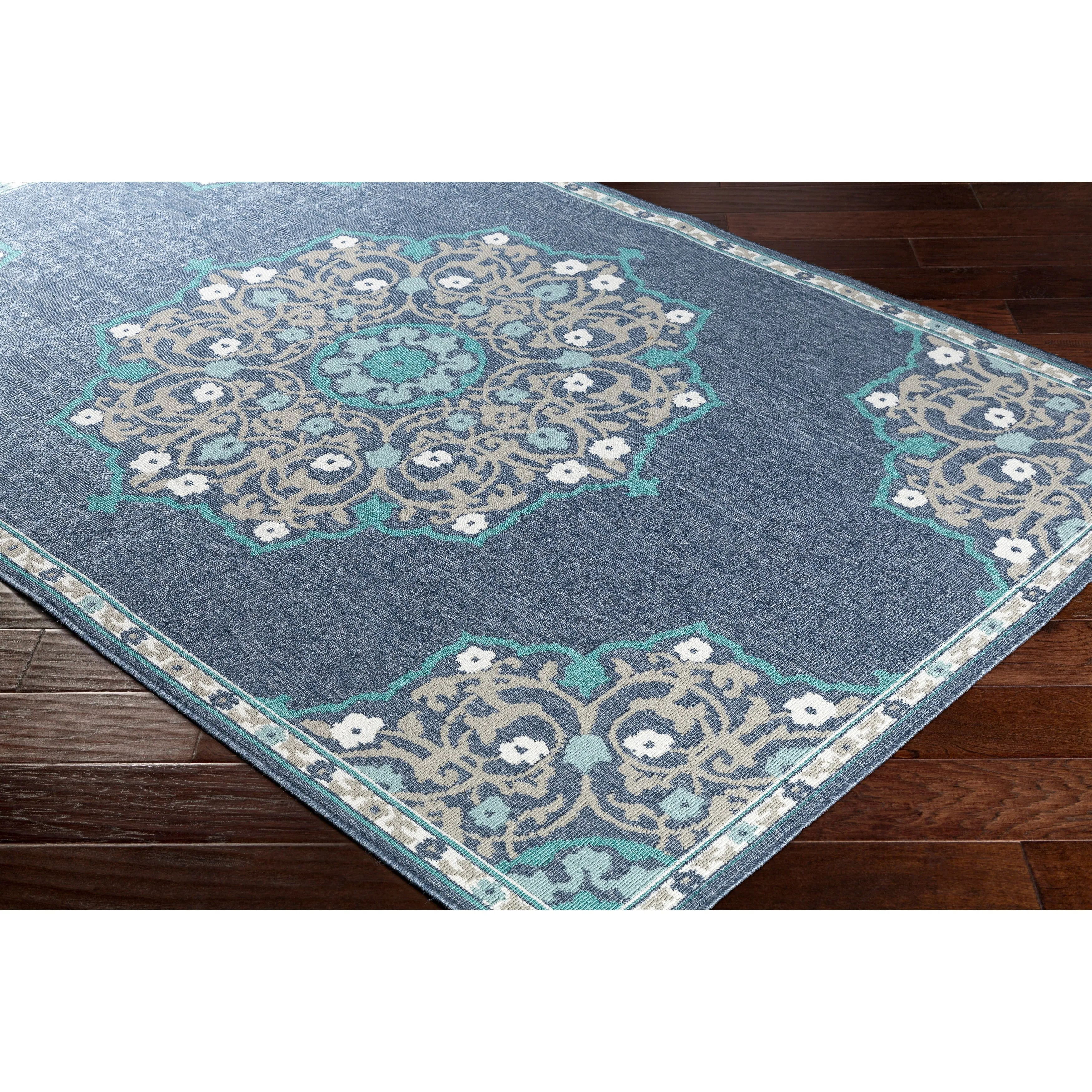 Erminio Medallion Indoor/ Outdoor Area Rug - 7'3 Round