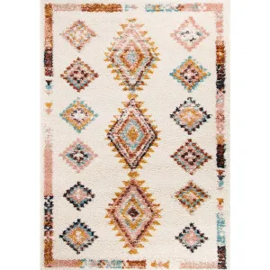 Esme Boho Diamond Shag Area Rug