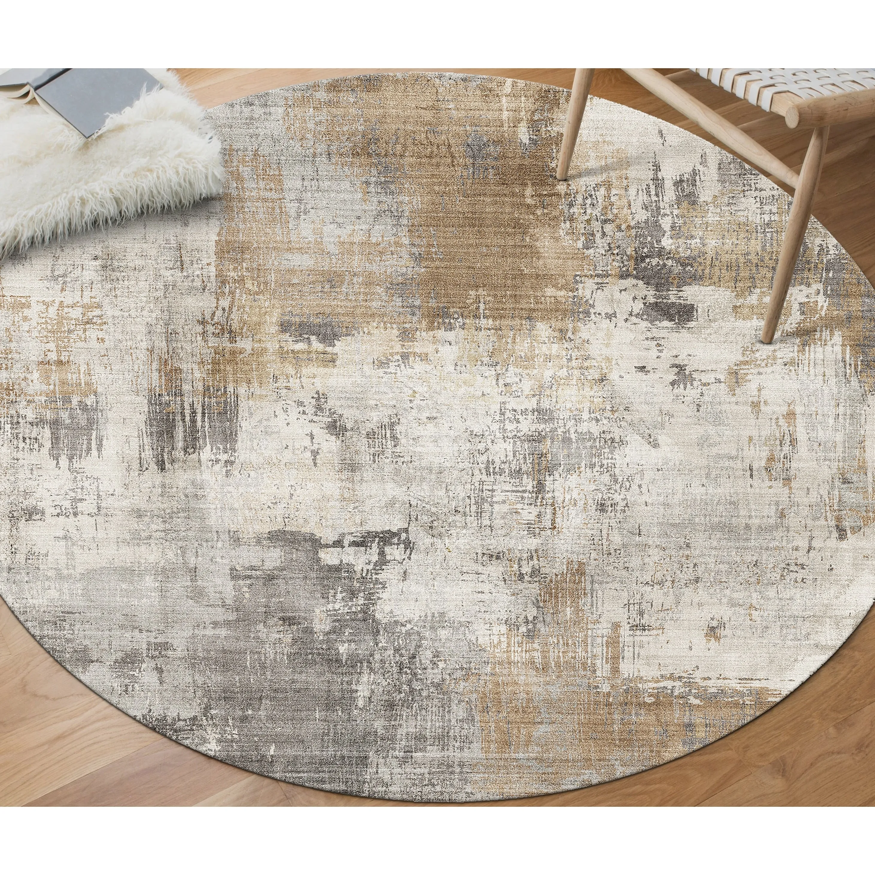 FH Home Machine Washable Area Rug - Stain Resistant Non-Shed Eco-Friendly
