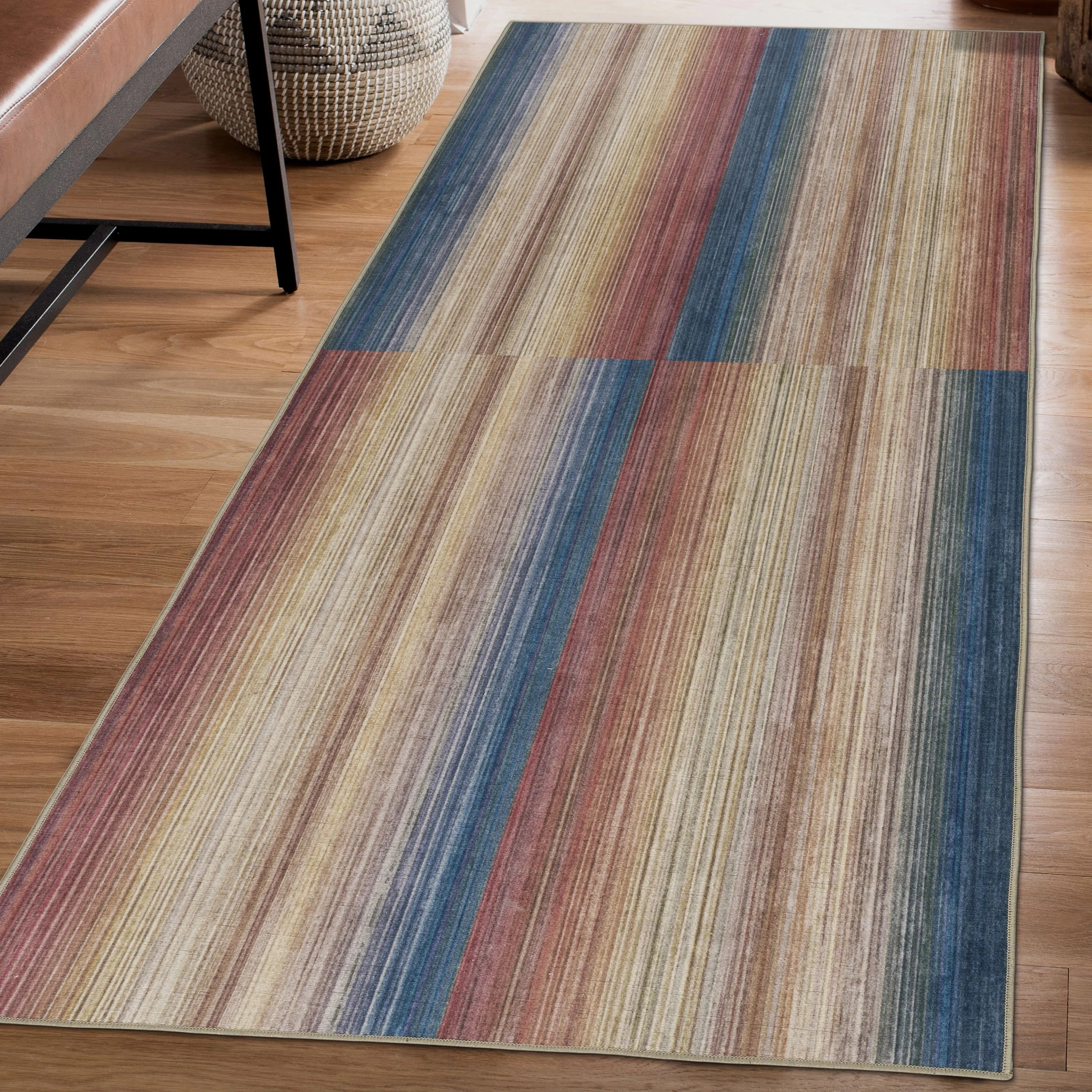 FH Home Machine Washable Area Rug - Stain Resistant Non-Shed Eco-Friendly