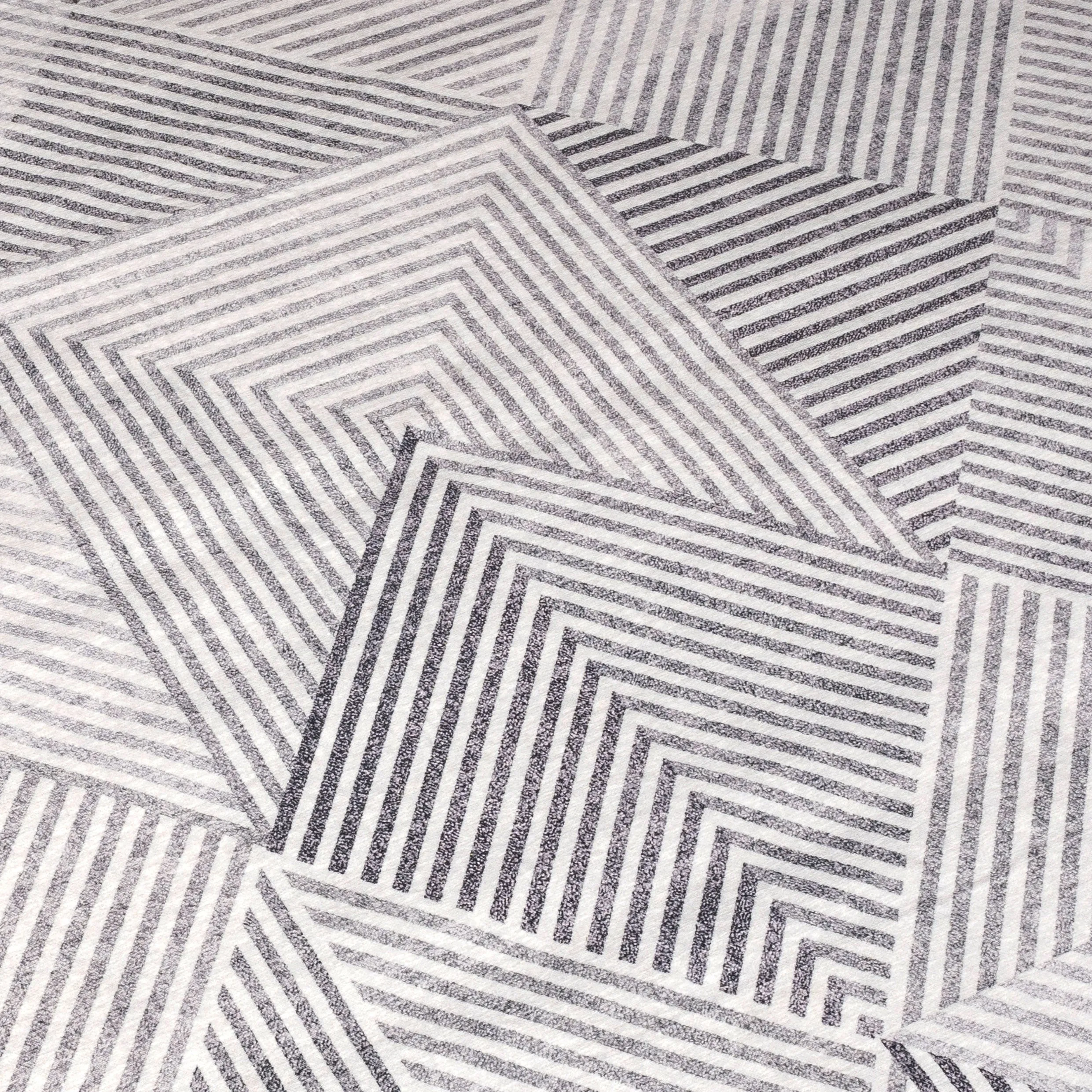 FH Home Machine Washable Area Rug - Stain Resistant Non-Shed Eco-Friendly