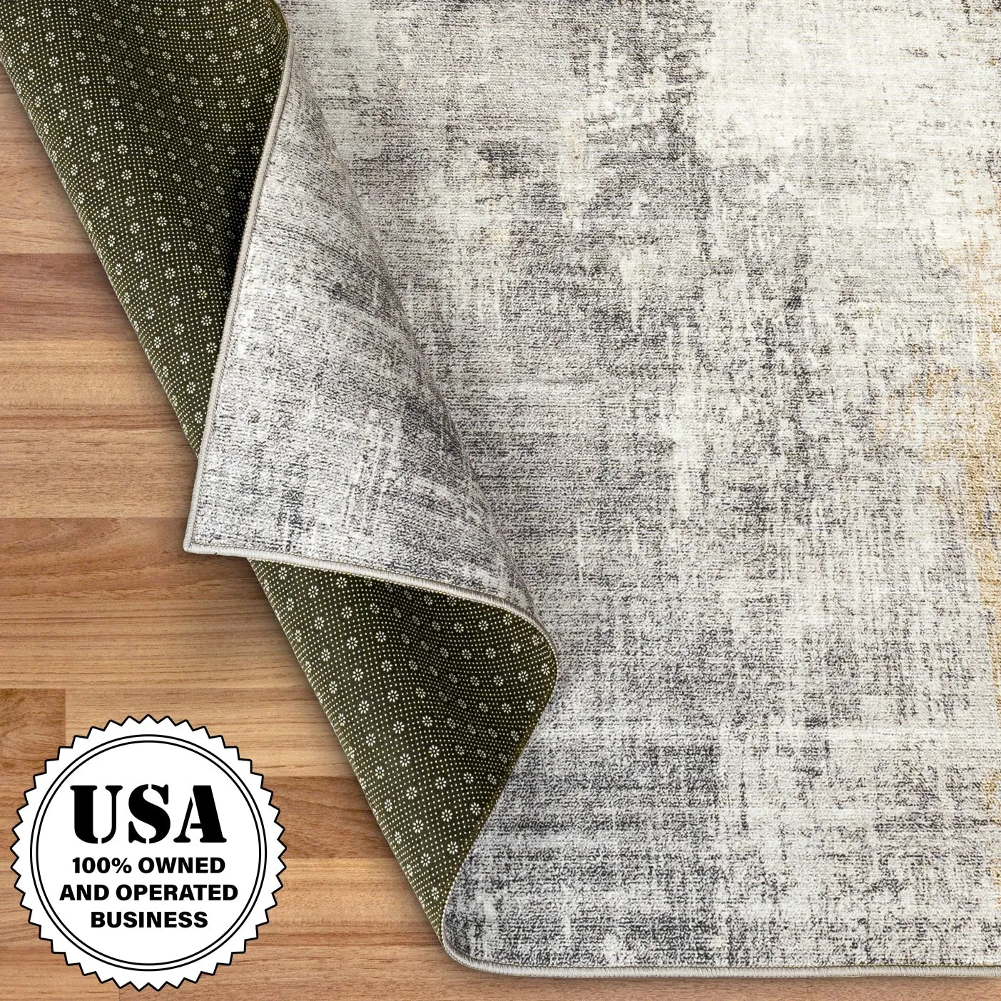 FH Home Machine Washable Area Rug - Stain Resistant Non-Shed Eco-Friendly
