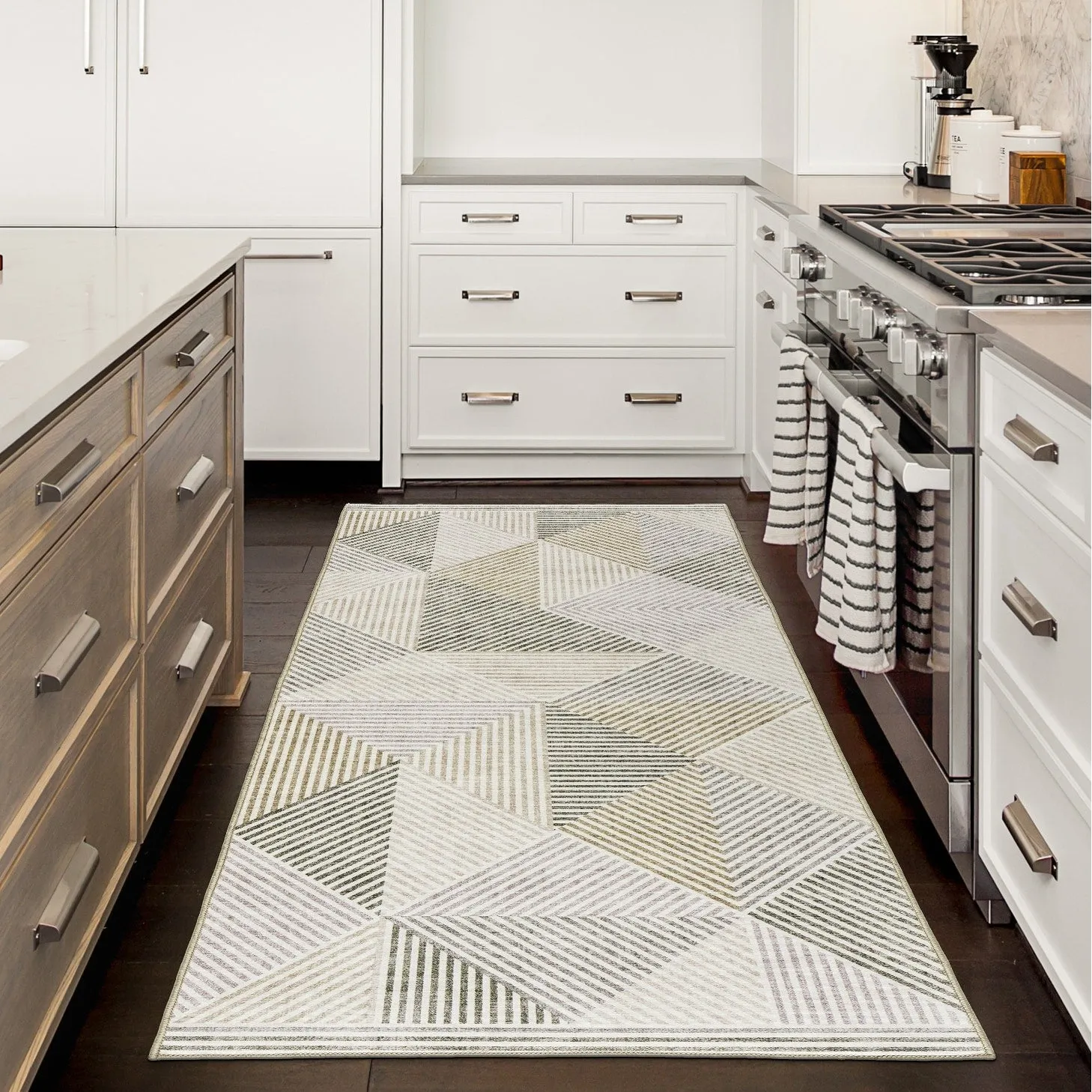 FH Home Machine Washable Area Rug - Stain Resistant Non-Shed Eco-Friendly