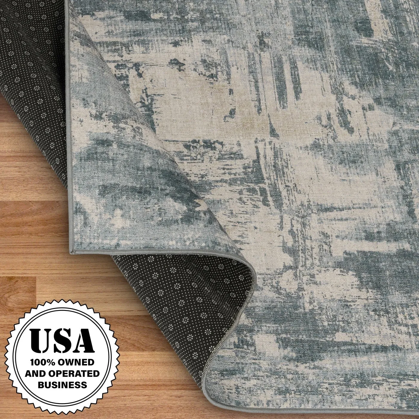 FH Home Machine Washable Area Rug - Stain Resistant Non-Shed Eco-Friendly