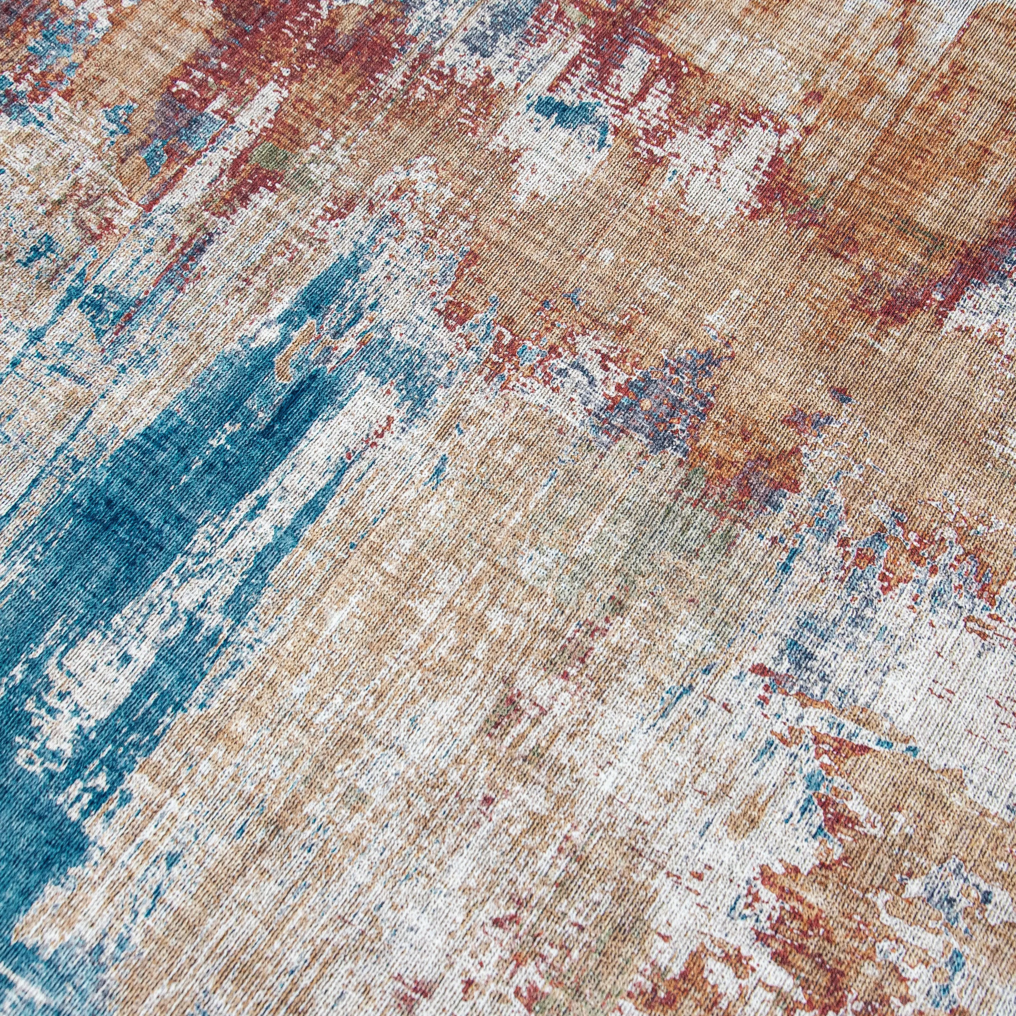 FH Home Machine Washable Area Rug - Stain Resistant Non-Shed Eco-Friendly
