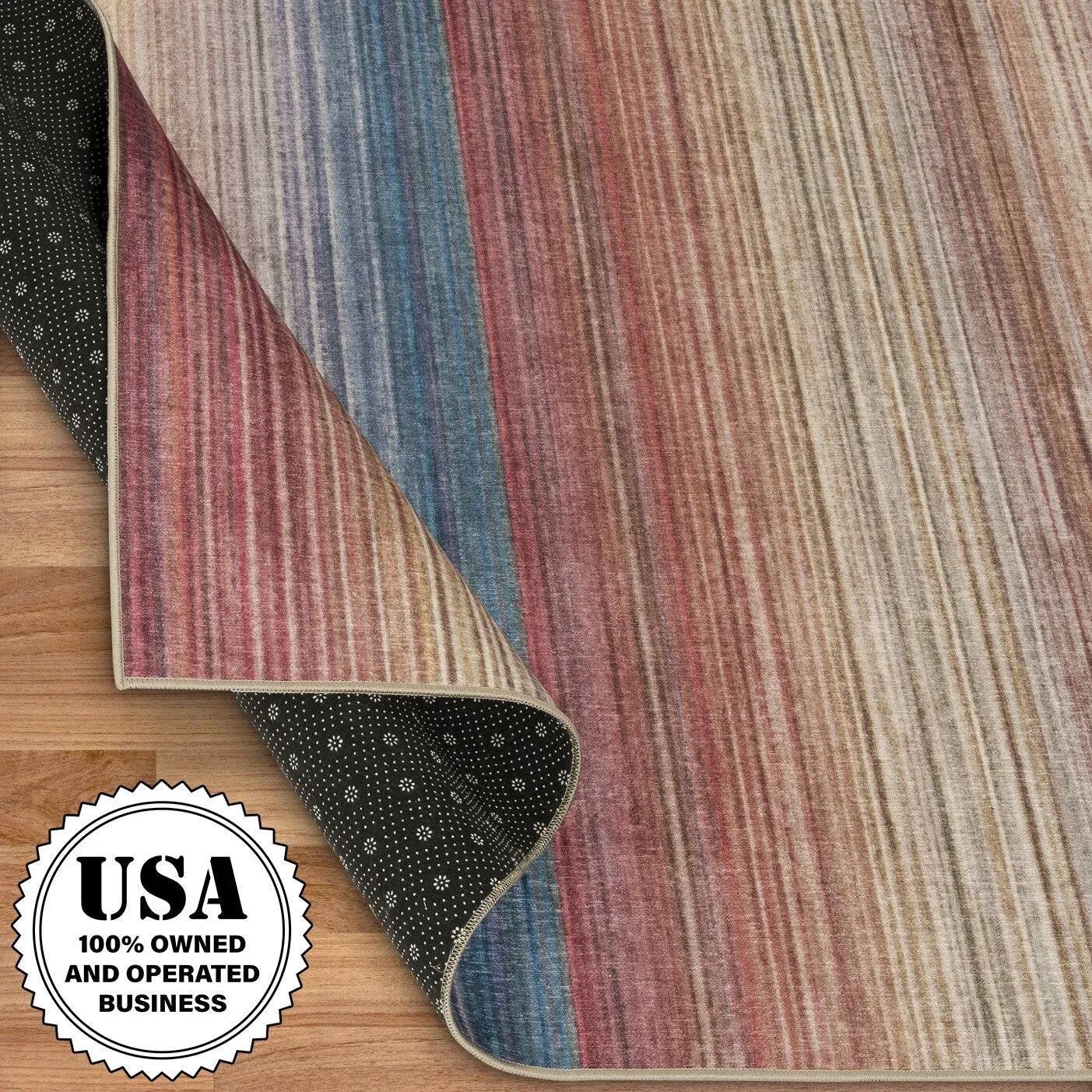 FH Home Machine Washable Area Rug - Stain Resistant Non-Shed Eco-Friendly