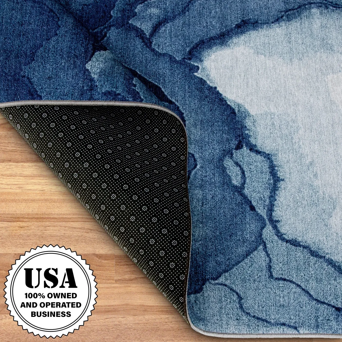 FH Home Machine Washable Area Rug - Stain Resistant Non-Shed Eco-Friendly