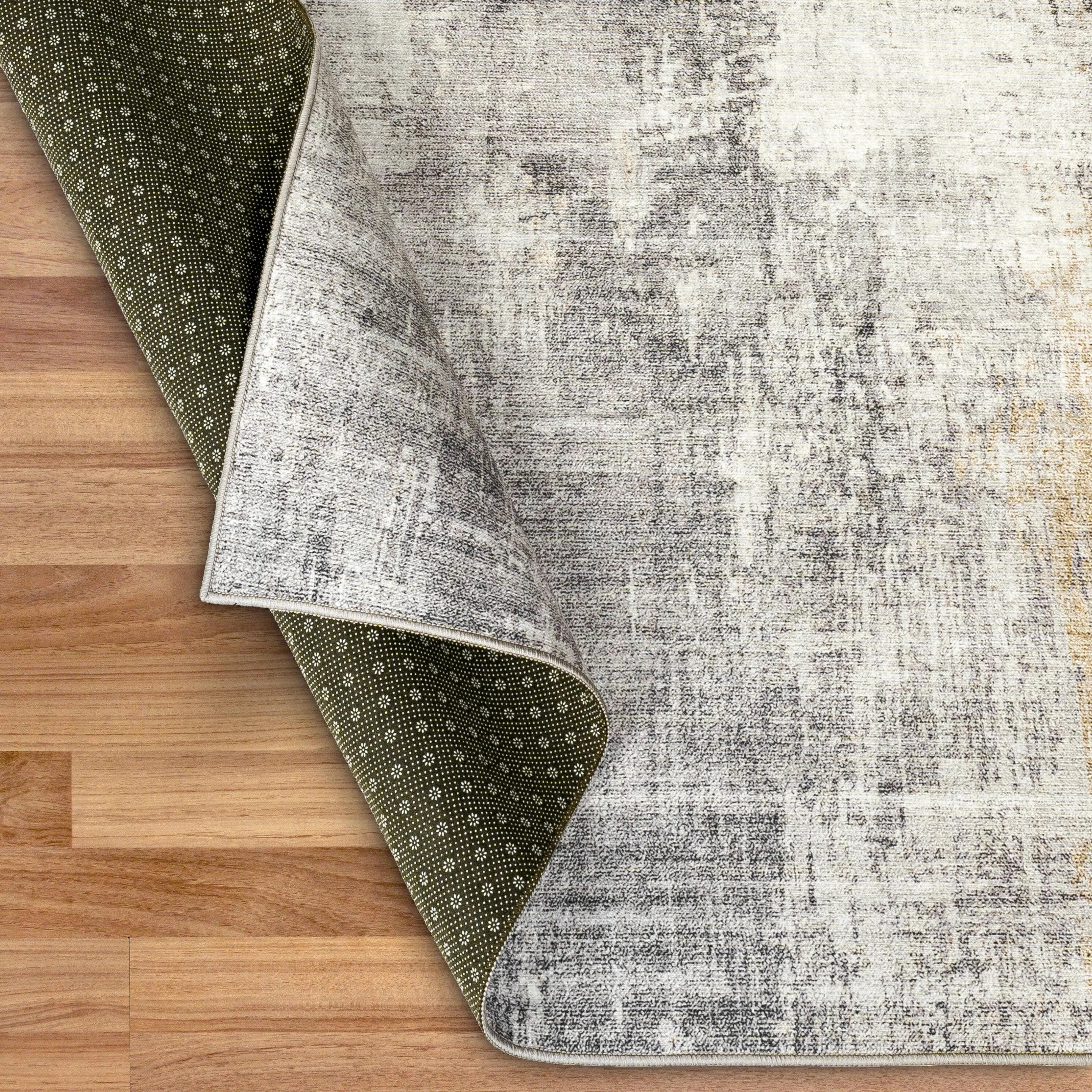 FH Home Machine Washable Area Rug - Stain Resistant Non-Shed Eco-Friendly