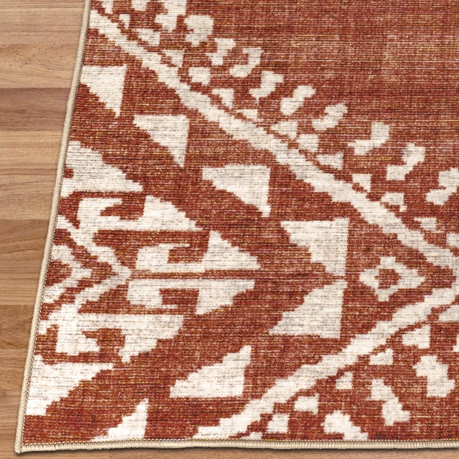 FH Home Machine Washable Area Rug - Stain Resistant Non-Shed Eco-Friendly
