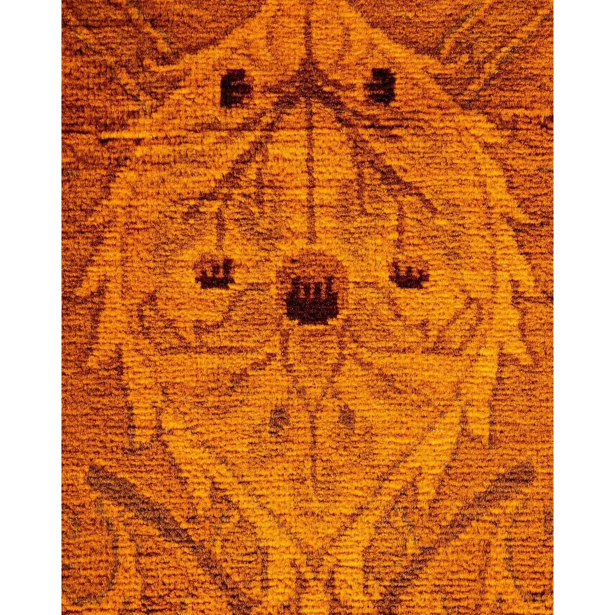 Fine Vibrance. One-of-a-Kind Hand-Knotted Runner Rug - Gold. 2' 6 x 13' 5 - 2' 6 x 13' 5