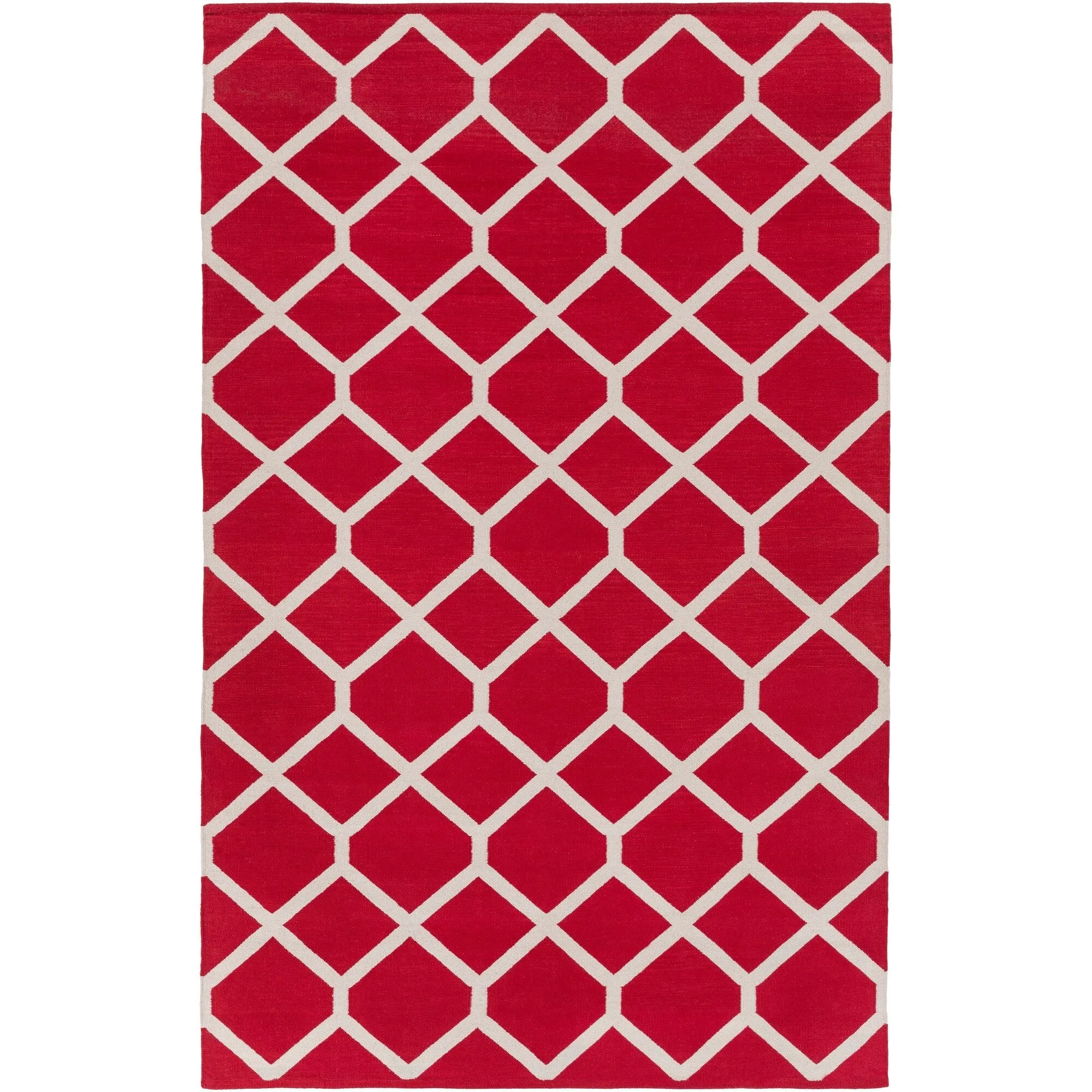 Flatweave Ware Crosshatched Cotton Rug