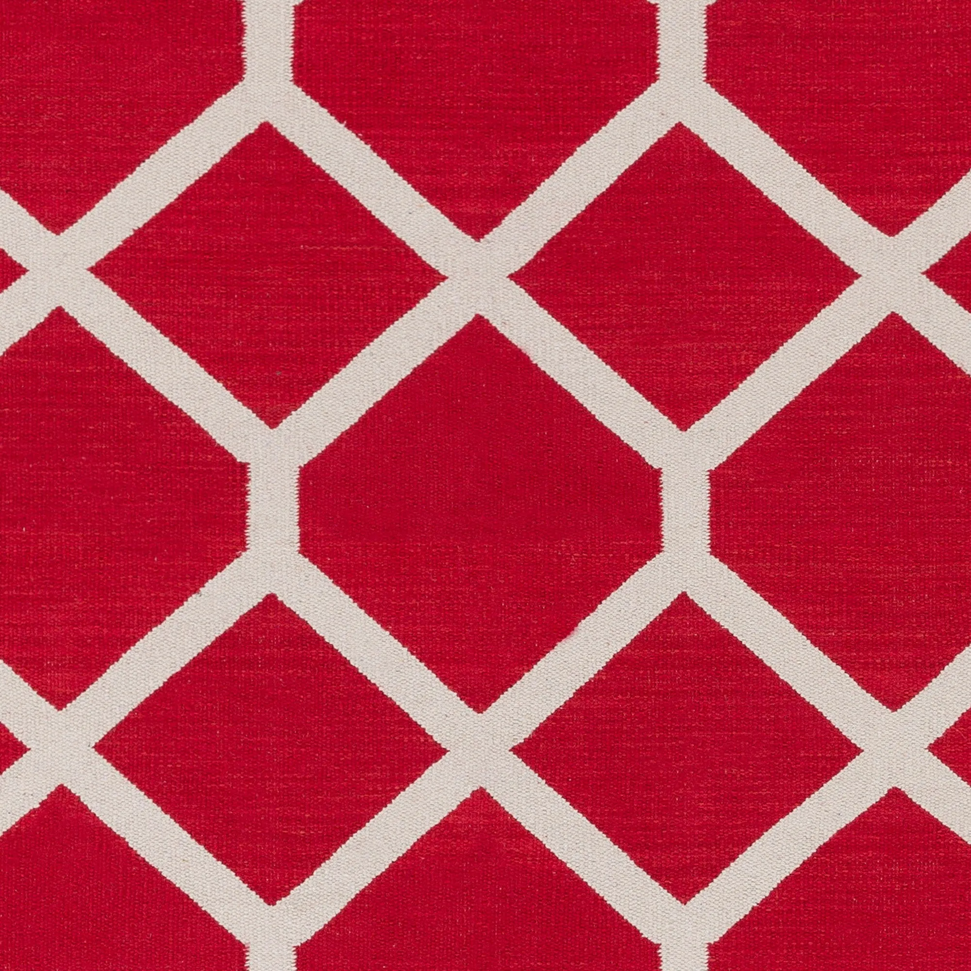 Flatweave Ware Crosshatched Cotton Rug