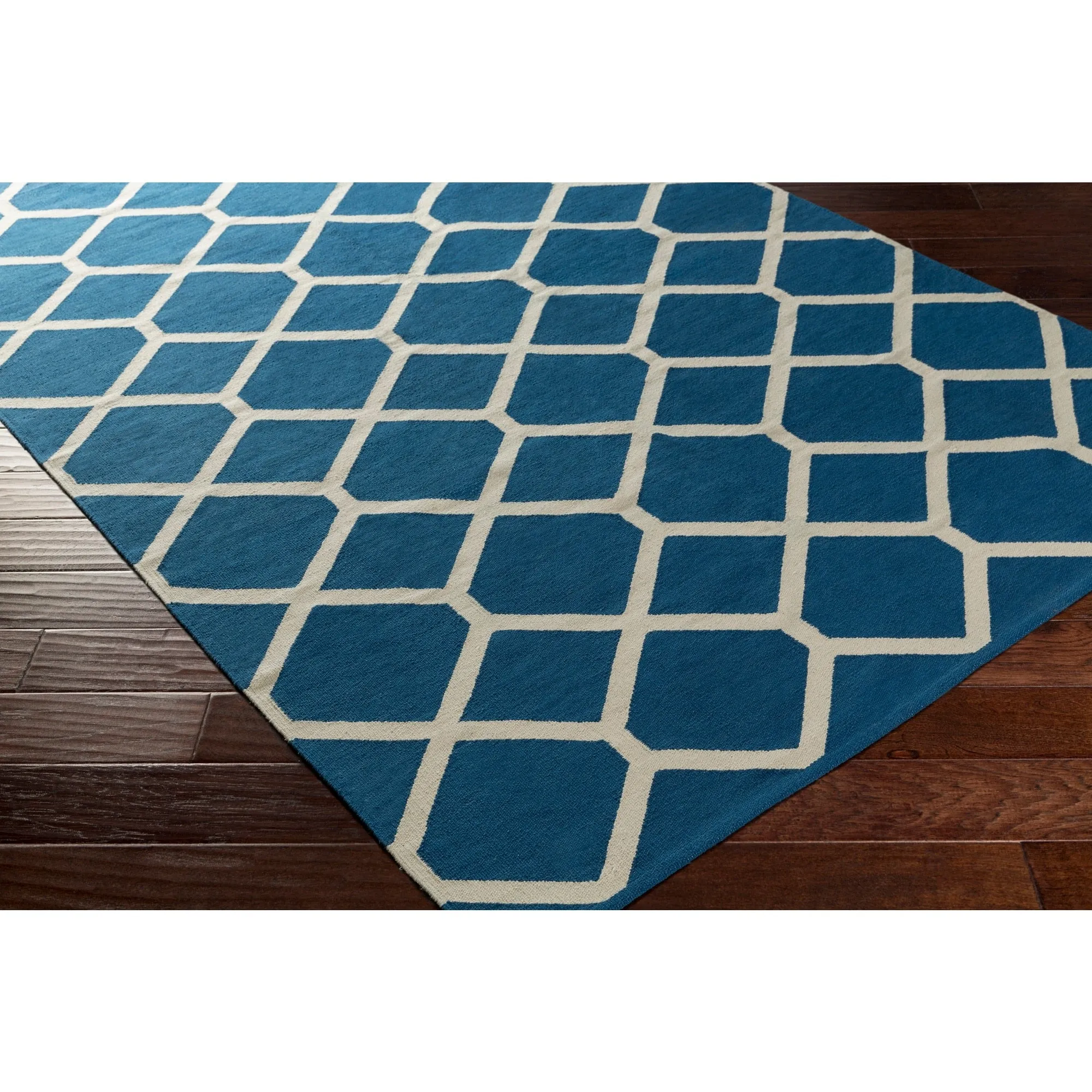 Flatweave Ware Crosshatched Cotton Rug