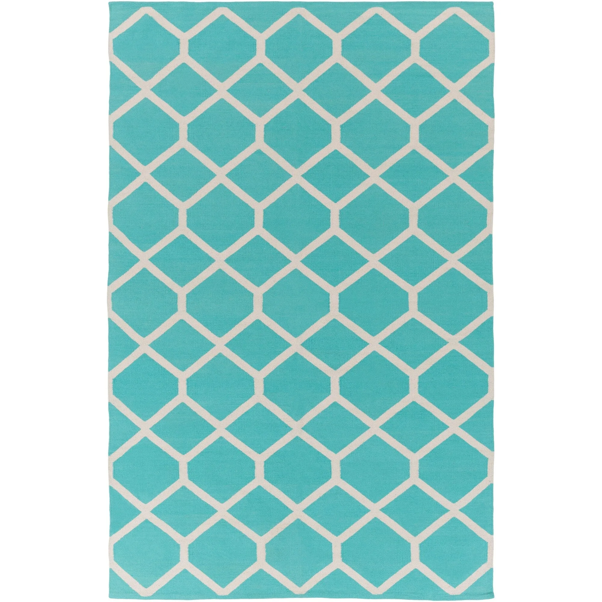 Flatweave Ware Crosshatched Cotton Rug