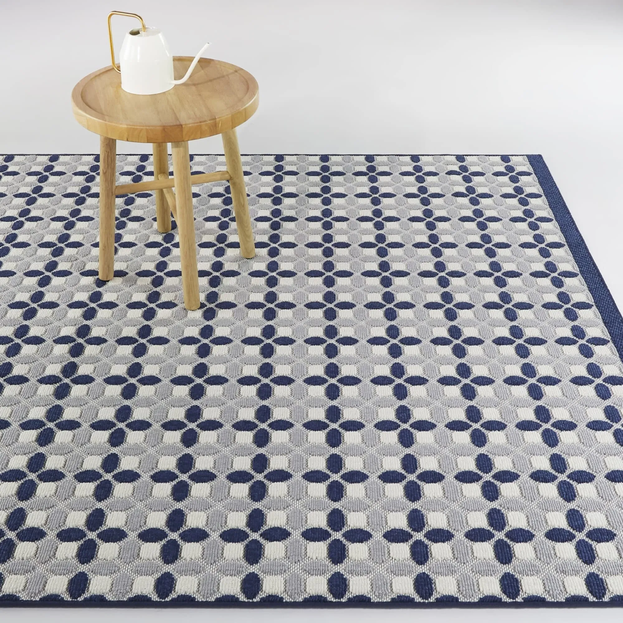 Francois Transitional Checkered Indoor/Outdoor Area Rug