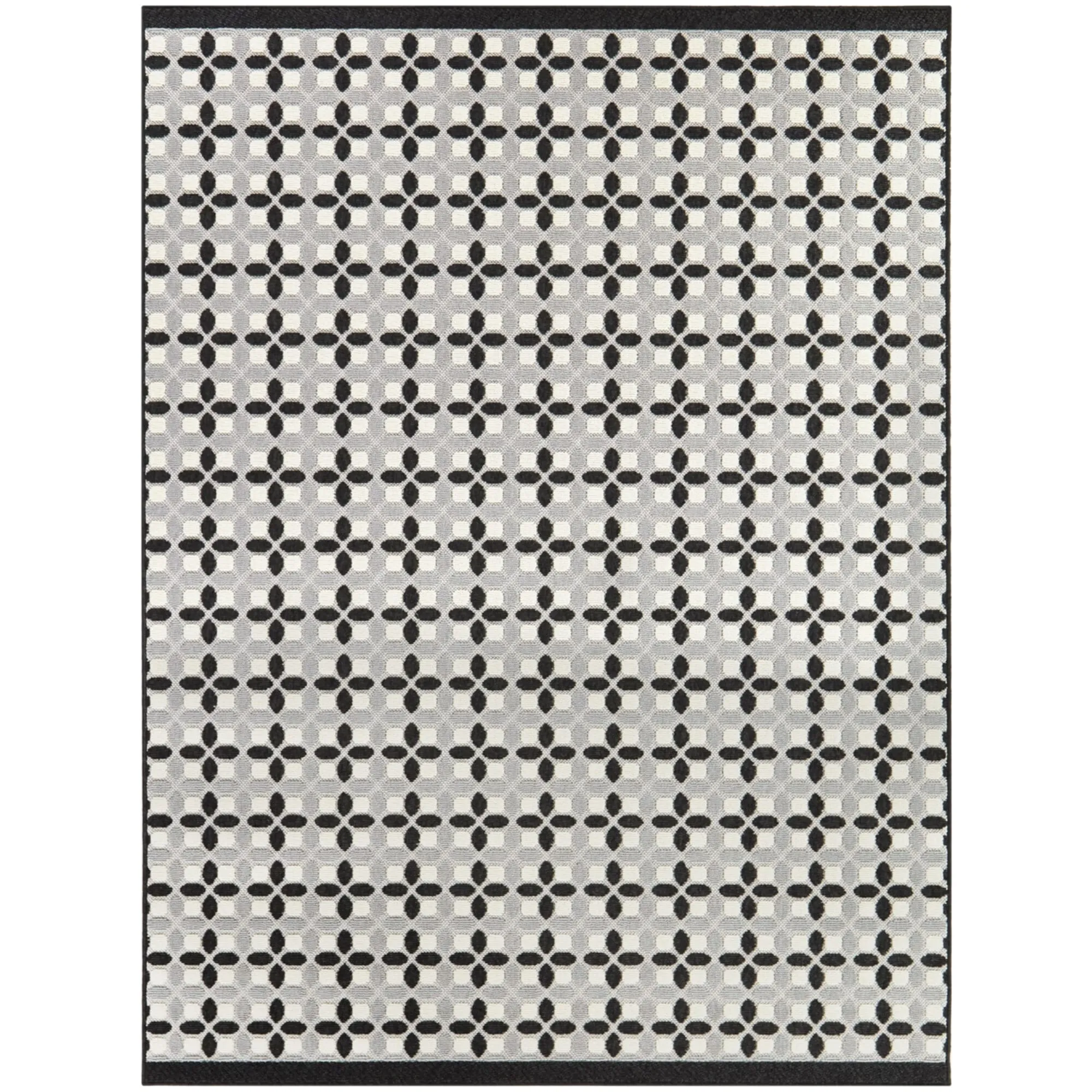 Francois Transitional Checkered Indoor/Outdoor Area Rug
