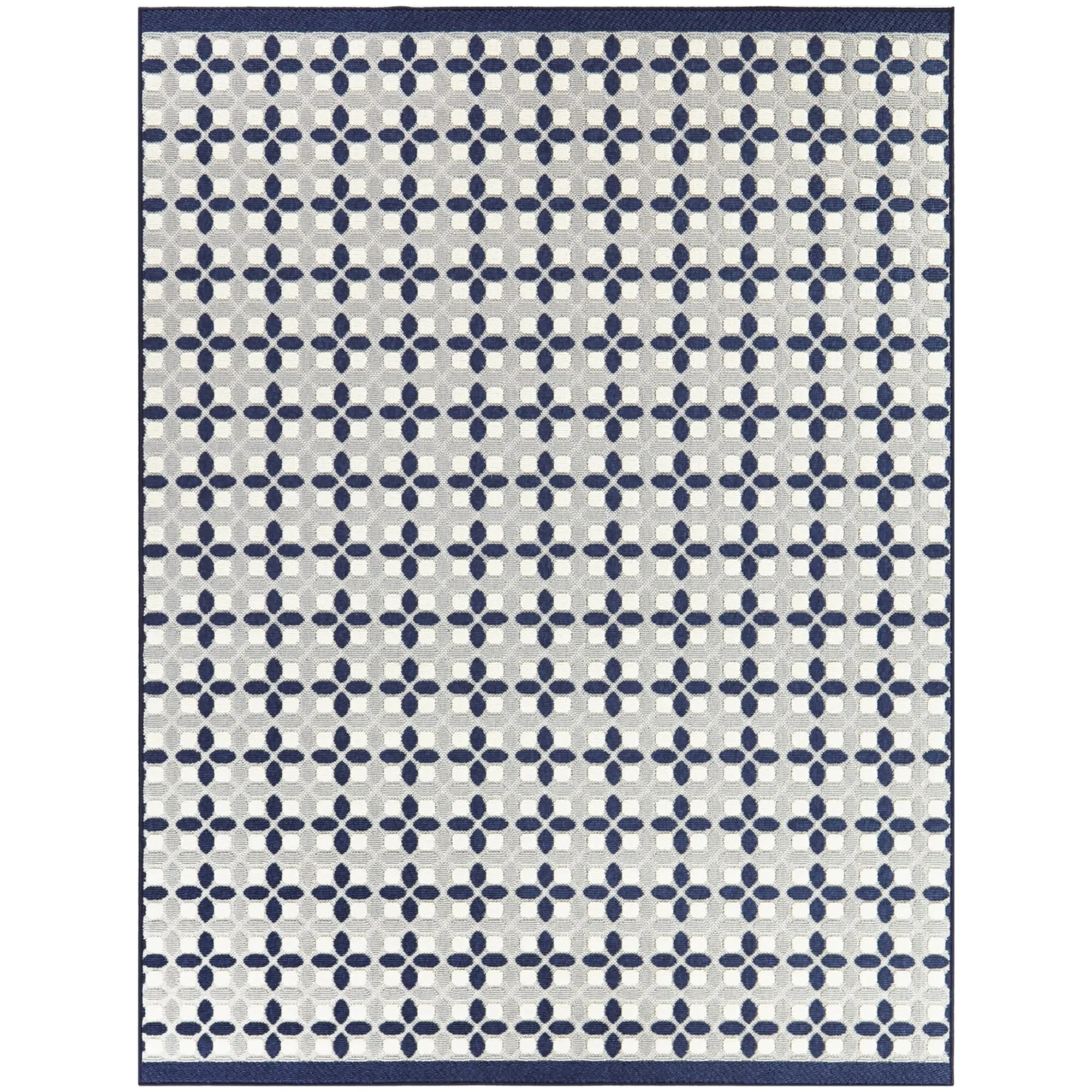 Francois Transitional Checkered Indoor/Outdoor Area Rug