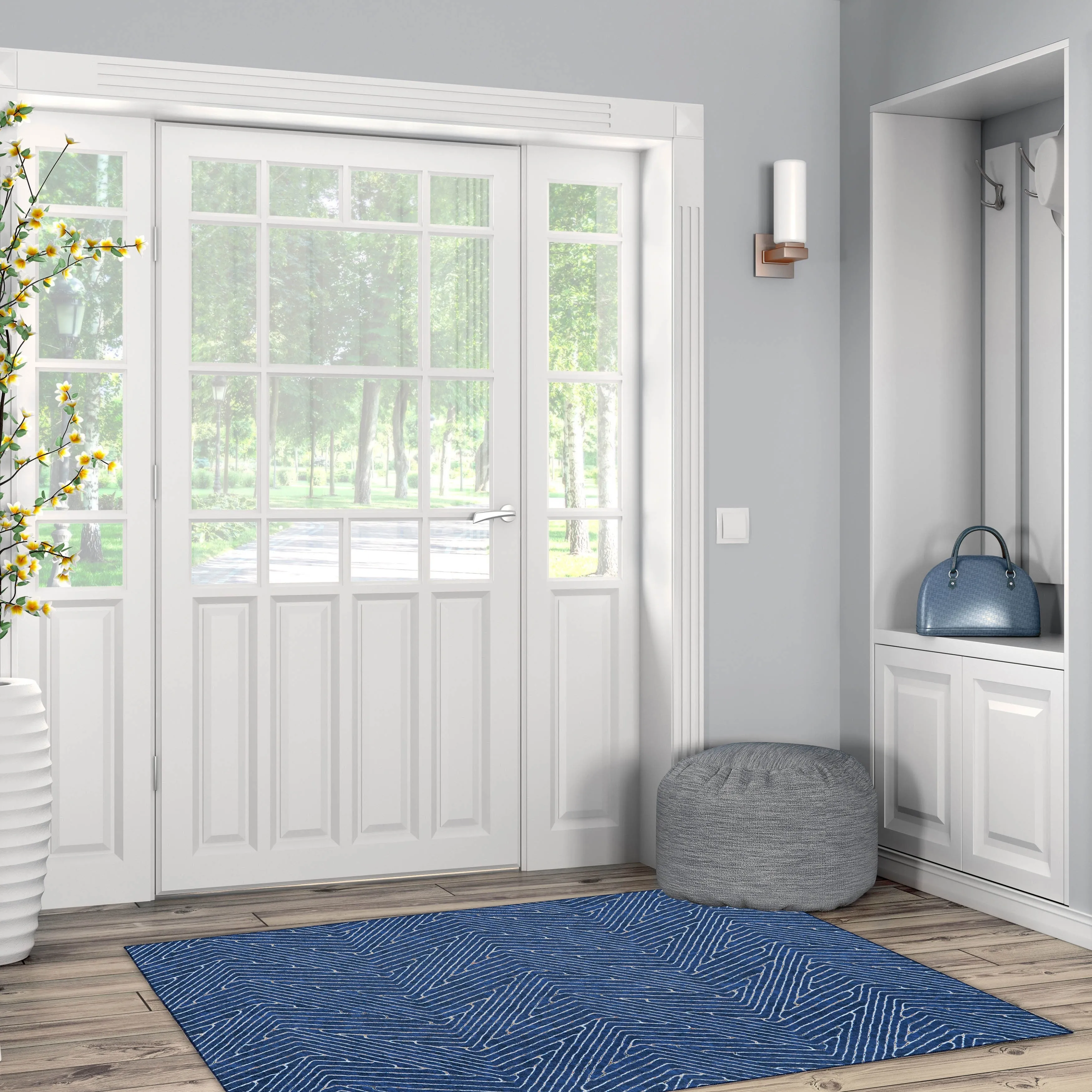 Fuller Machine Washable Geometric Area Rug