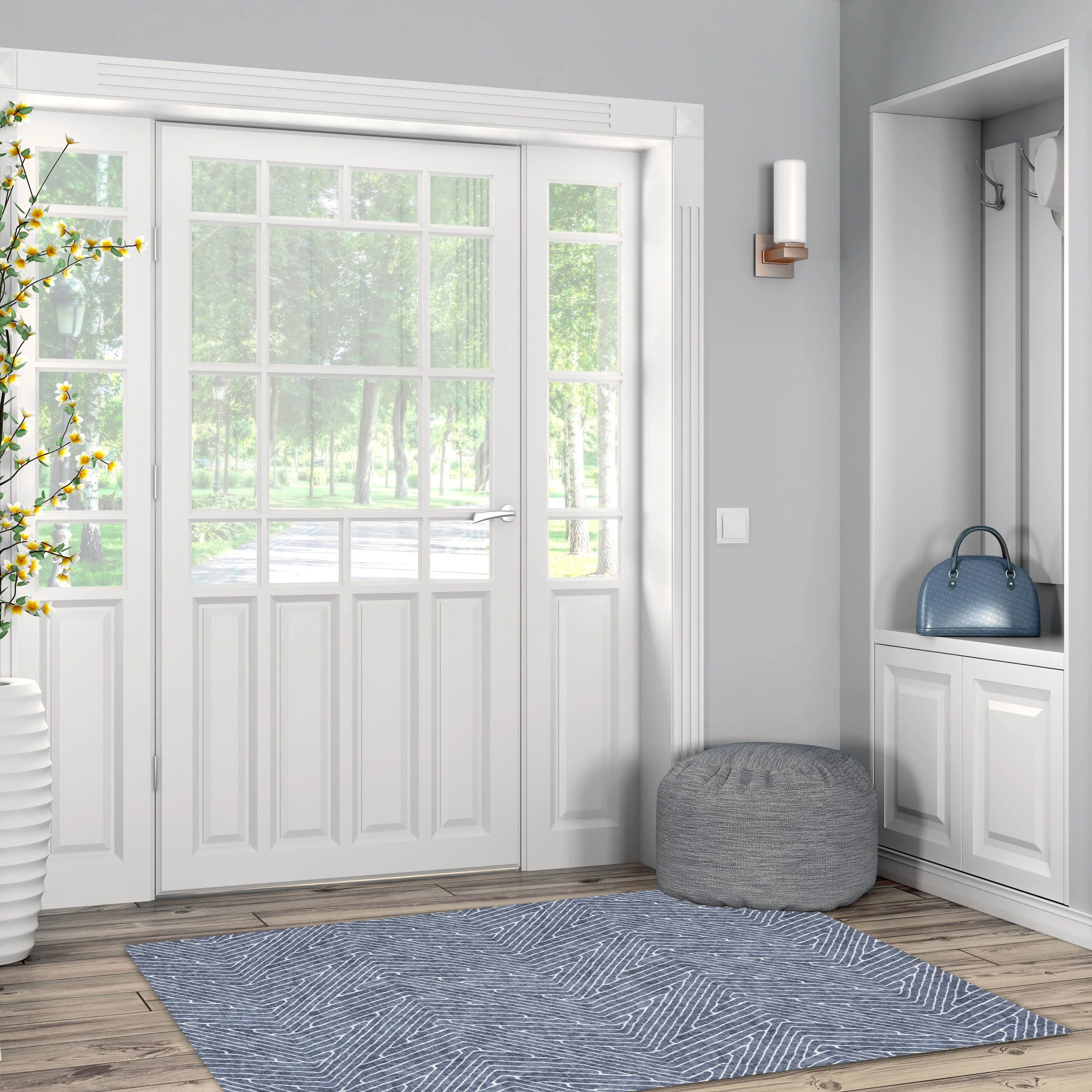 Fuller Machine Washable Geometric Area Rug
