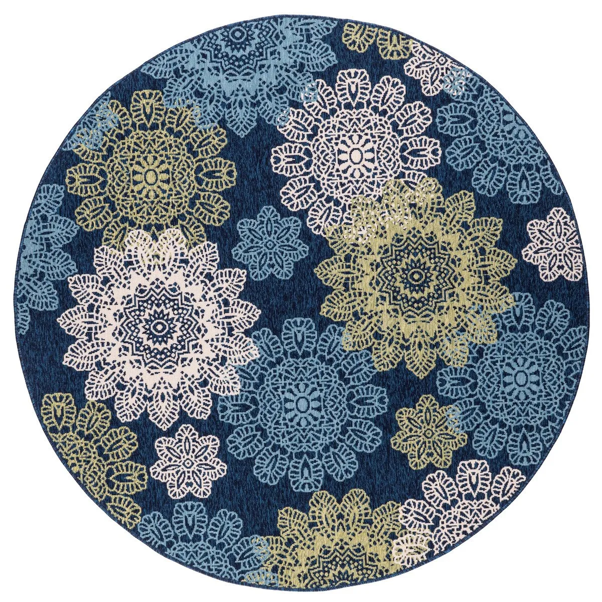 GAD Posey Geometric Medallion Indoor/ Outdoor Area Rug